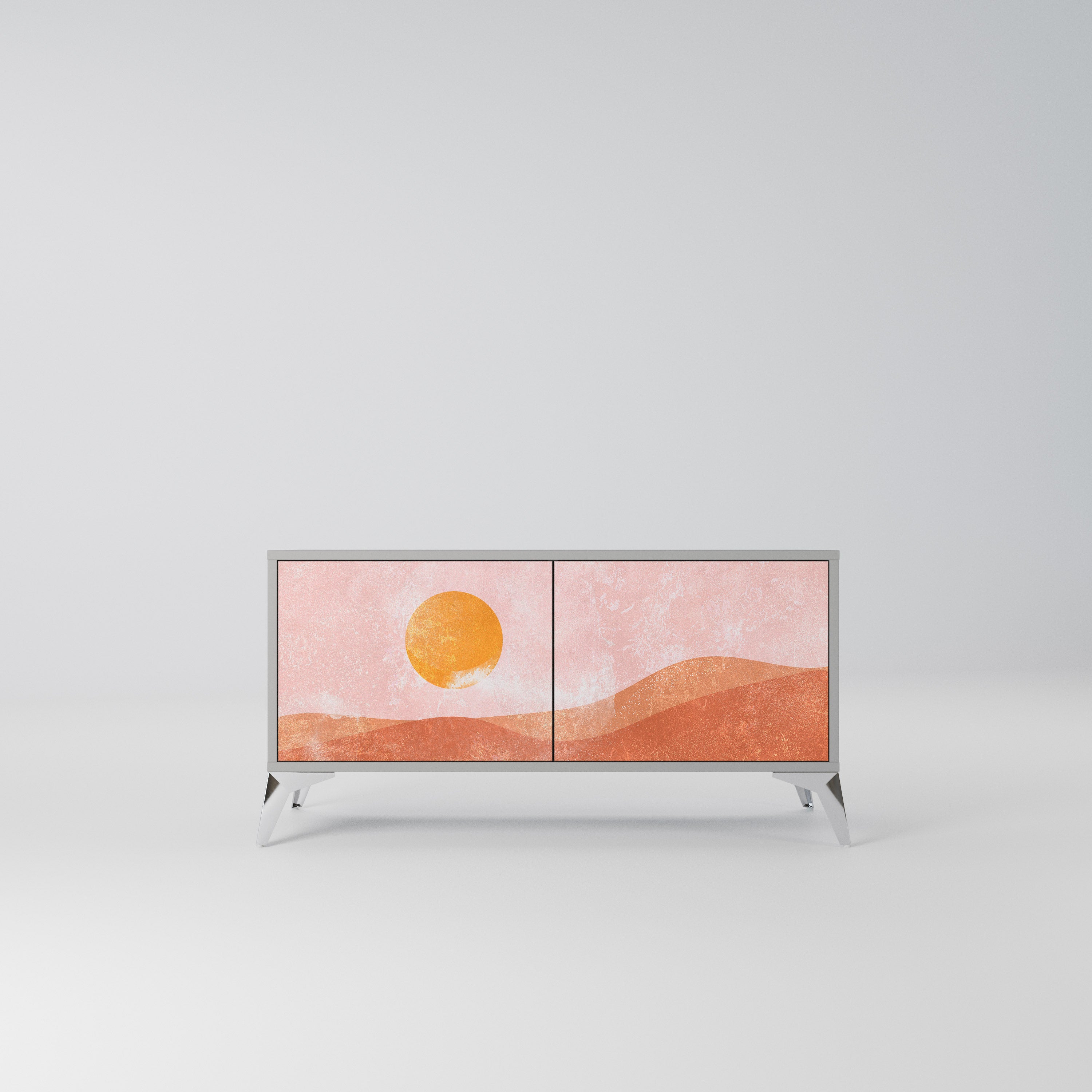 LUMINOUS SUNLIGHT Kompaktowa szafka RTV 2-drzwiowa