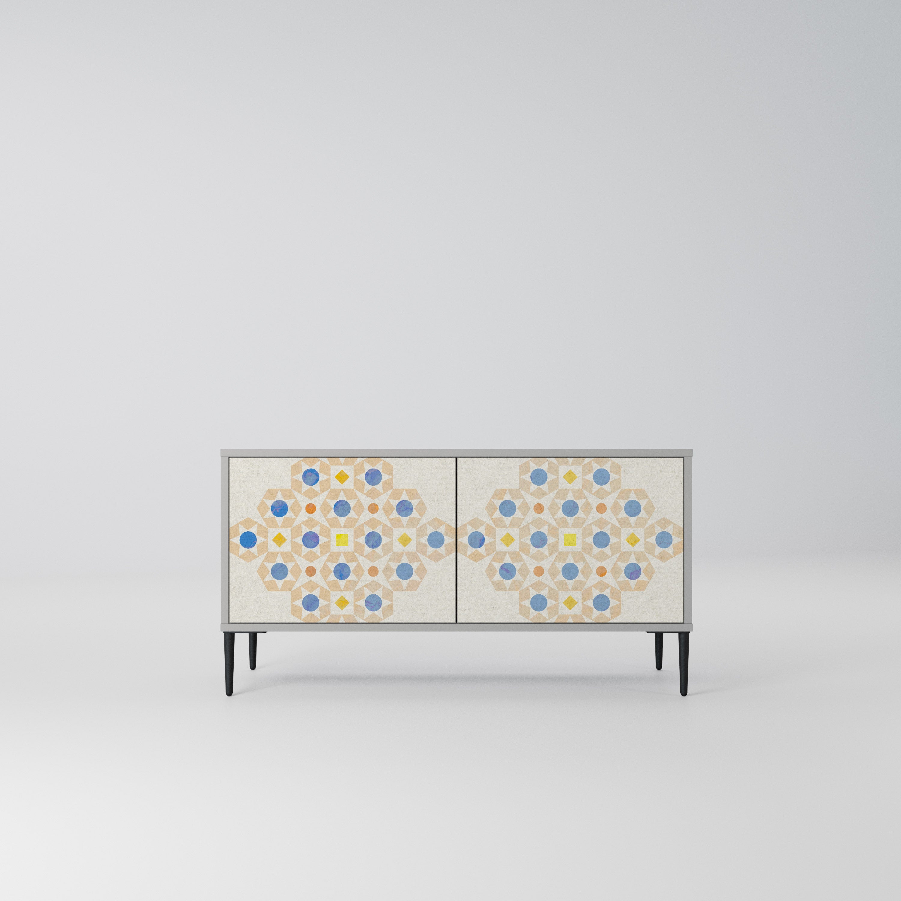 PATTERNED PRISM Kompaktowa szafka RTV 2-drzwiowa