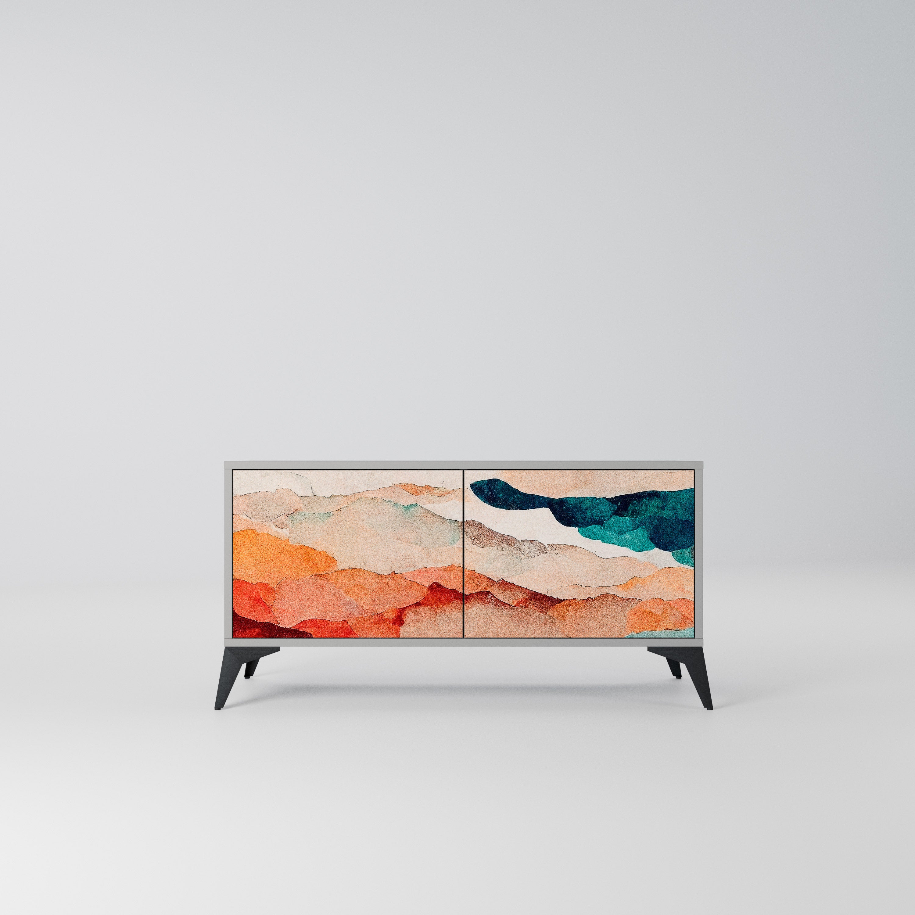 ABSTRACT LANDSCAPE Kompaktowa szafka RTV 2-drzwiowa