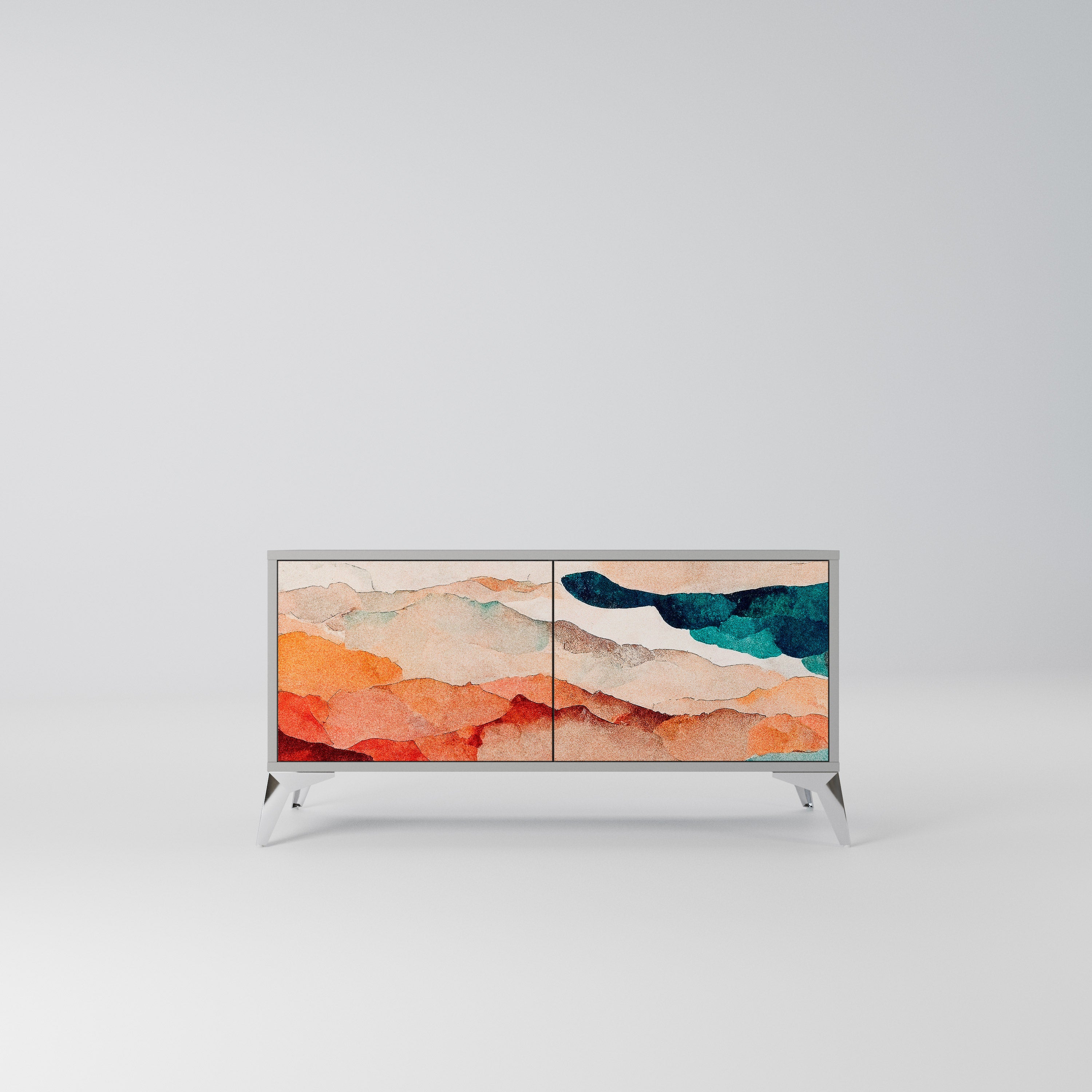 ABSTRACT LANDSCAPE Kompaktowa szafka RTV 2-drzwiowa