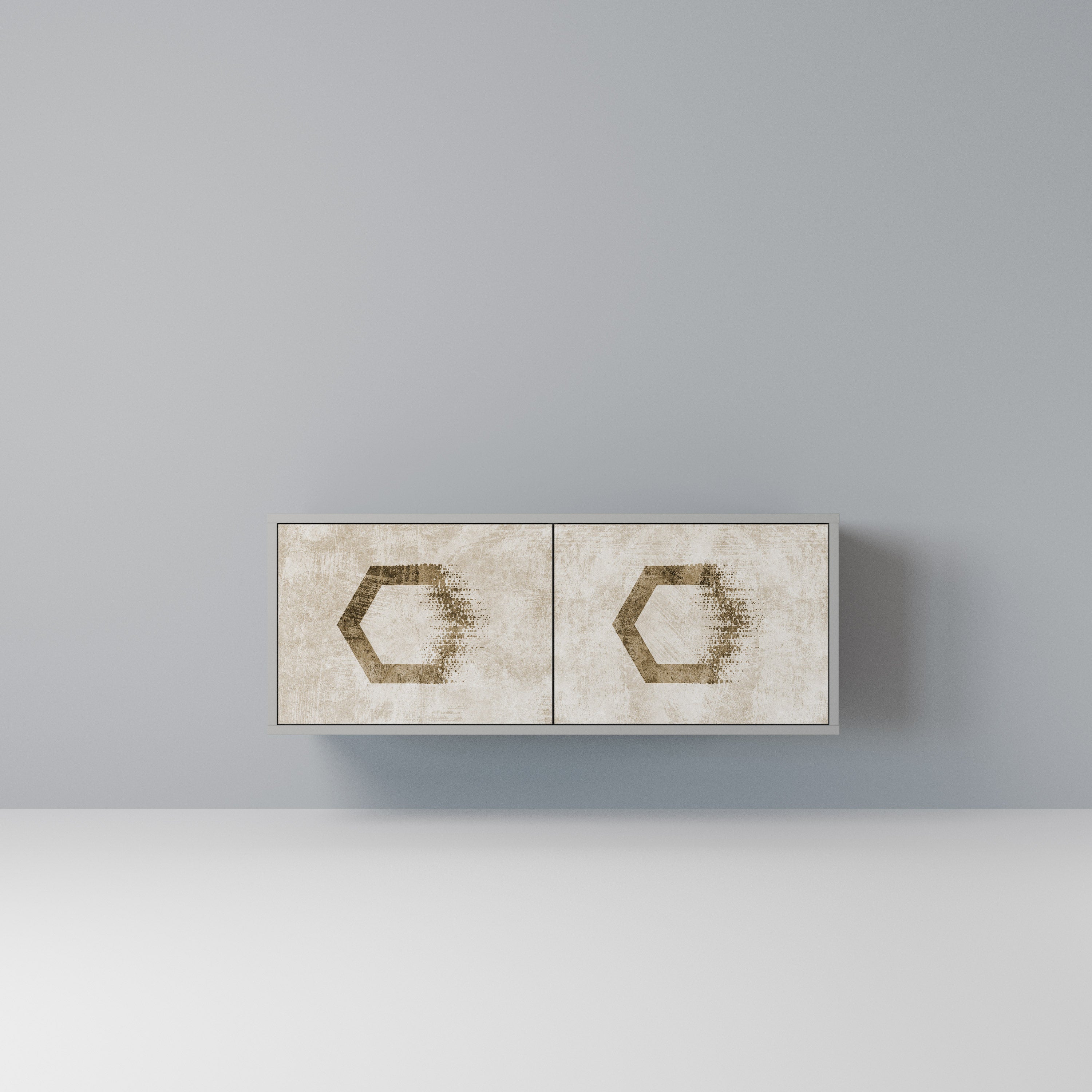 HEXAGONAL SHAPES Kompaktowa szafka RTV 2-drzwiowa