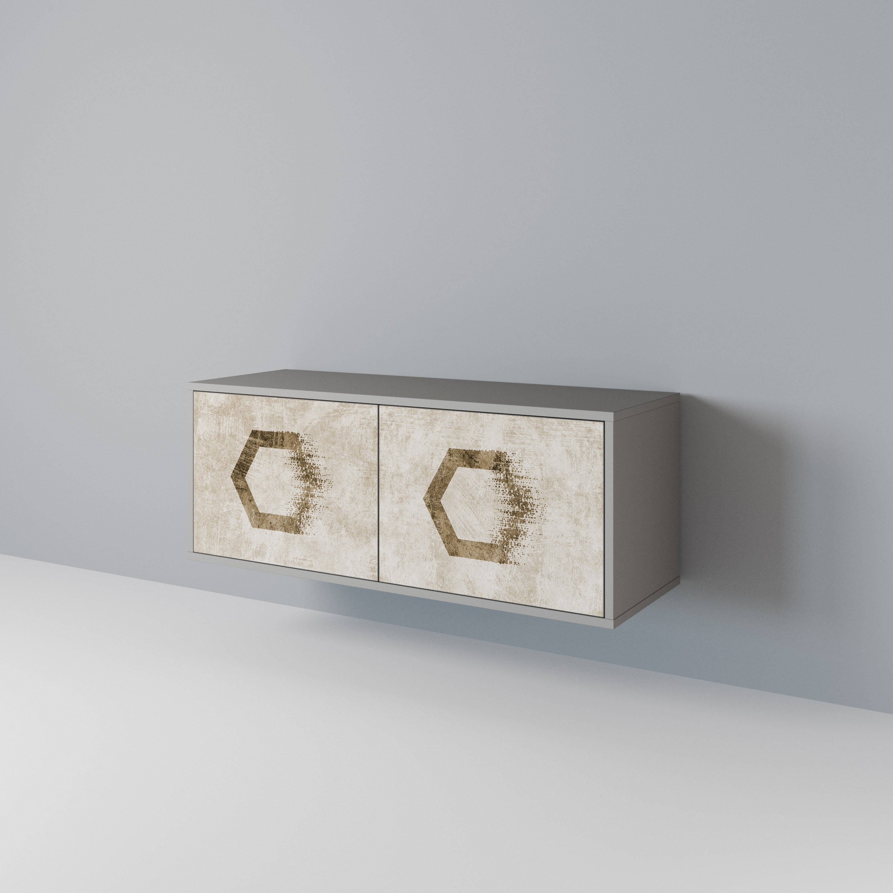 HEXAGONAL SHAPES Kompaktowa szafka RTV 2-drzwiowa