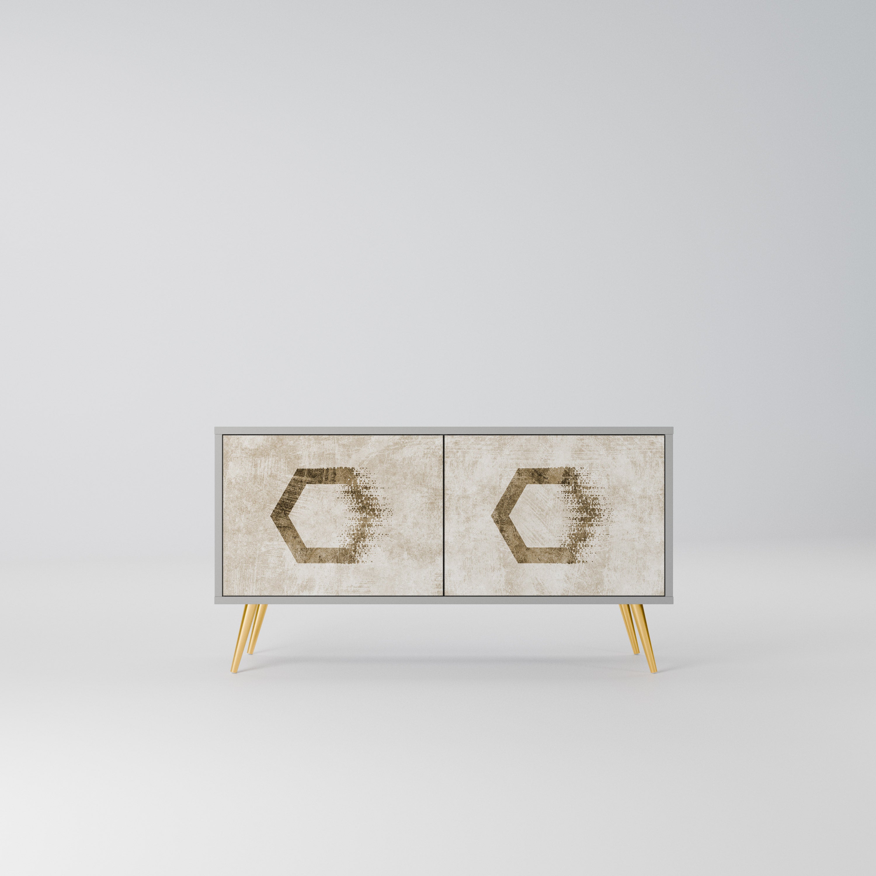 HEXAGONAL SHAPES Kompaktowa szafka RTV 2-drzwiowa