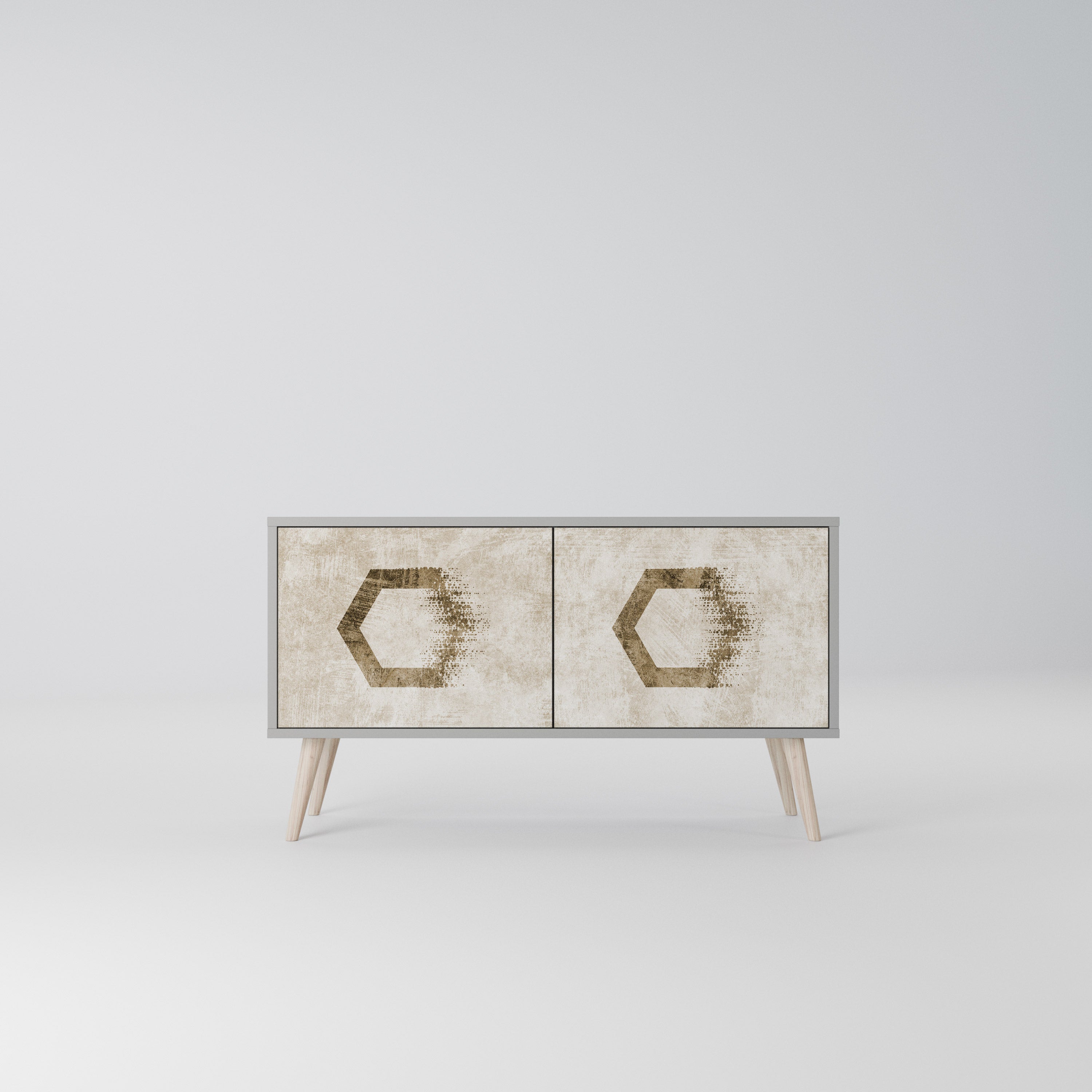 HEXAGONAL SHAPES Kompaktowa szafka RTV 2-drzwiowa