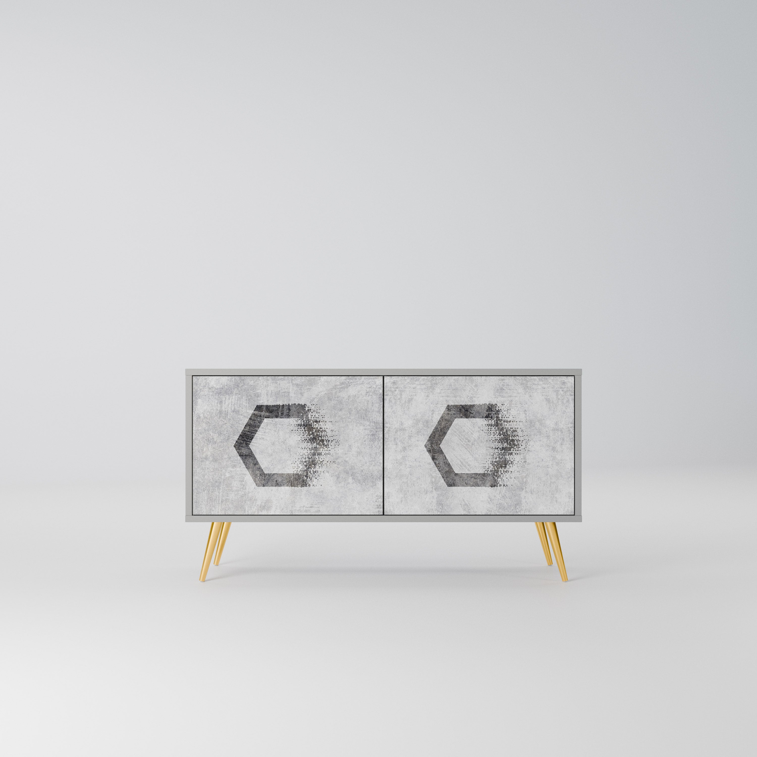 HEXAGONAL FIGURES Kompaktowa szafka RTV 2-drzwiowa