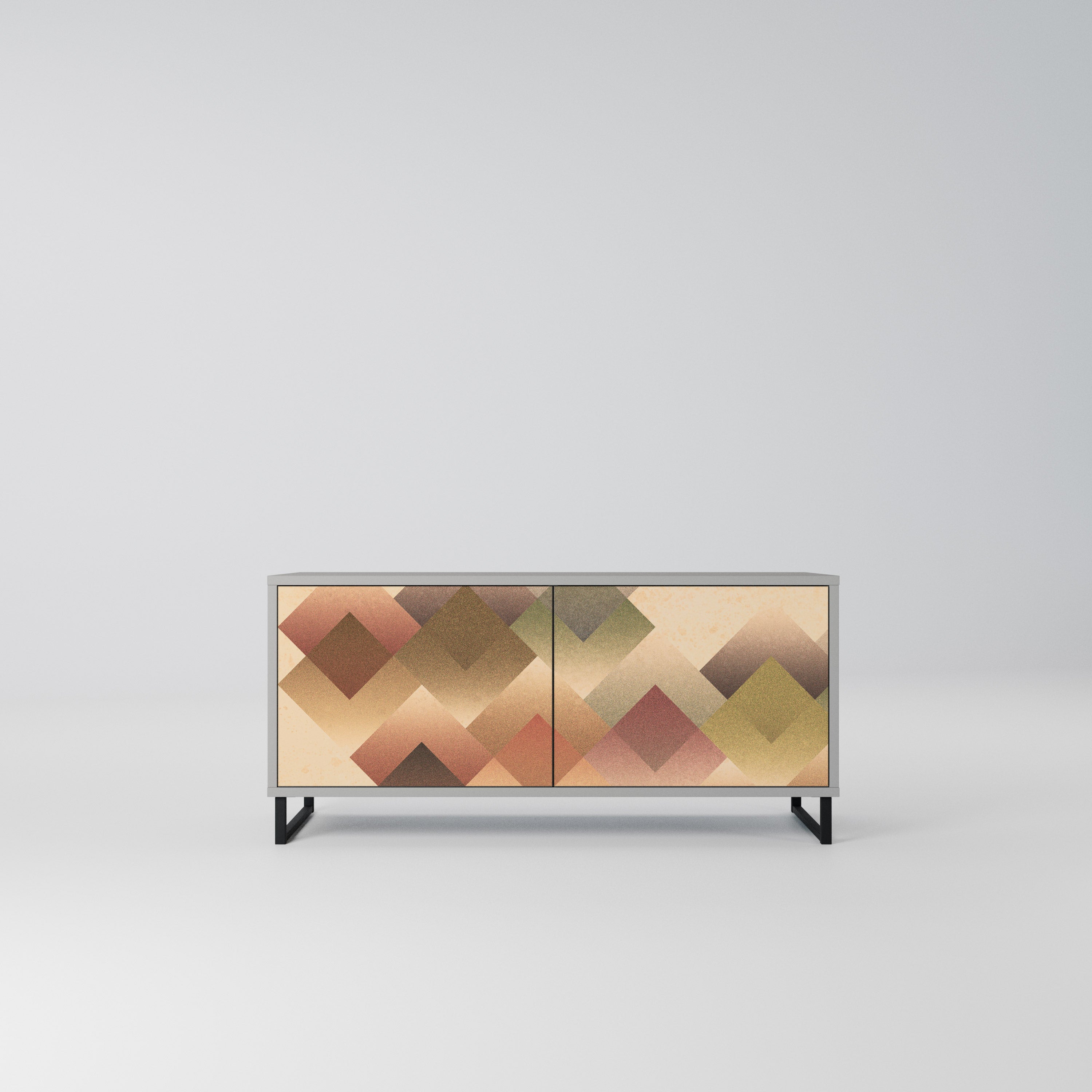 GEOMETRIC FUSION Kompaktowa szafka RTV 2-drzwiowa