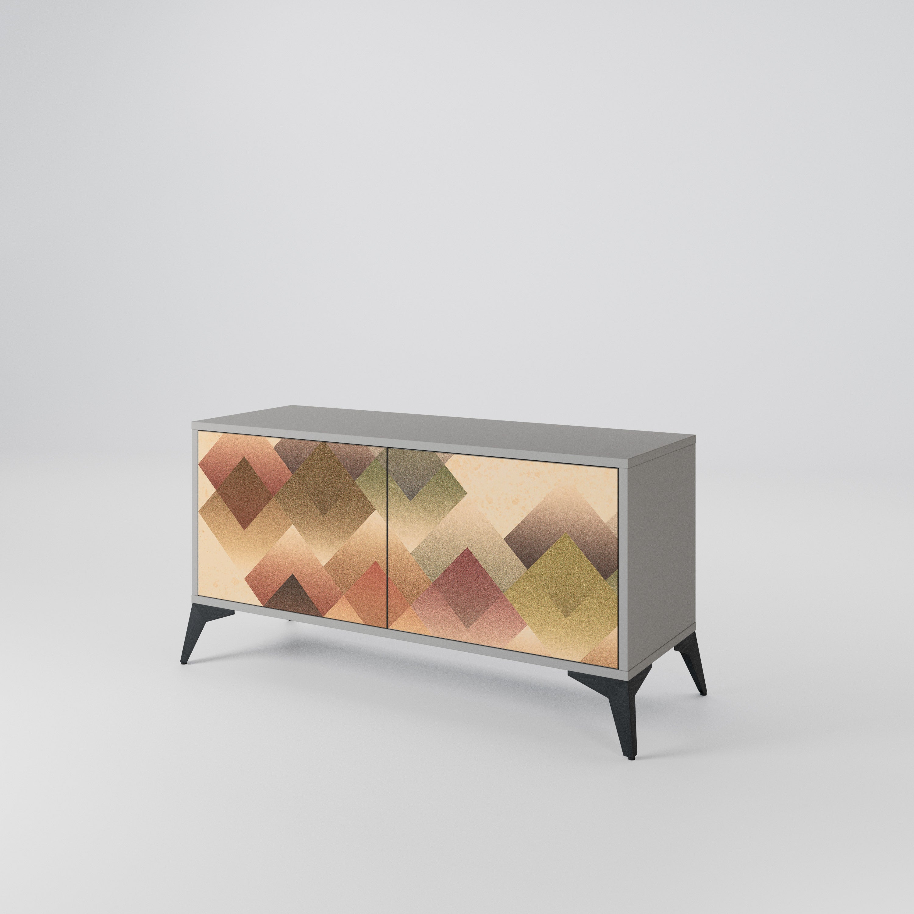 GEOMETRIC FUSION Kompaktowa szafka RTV 2-drzwiowa
