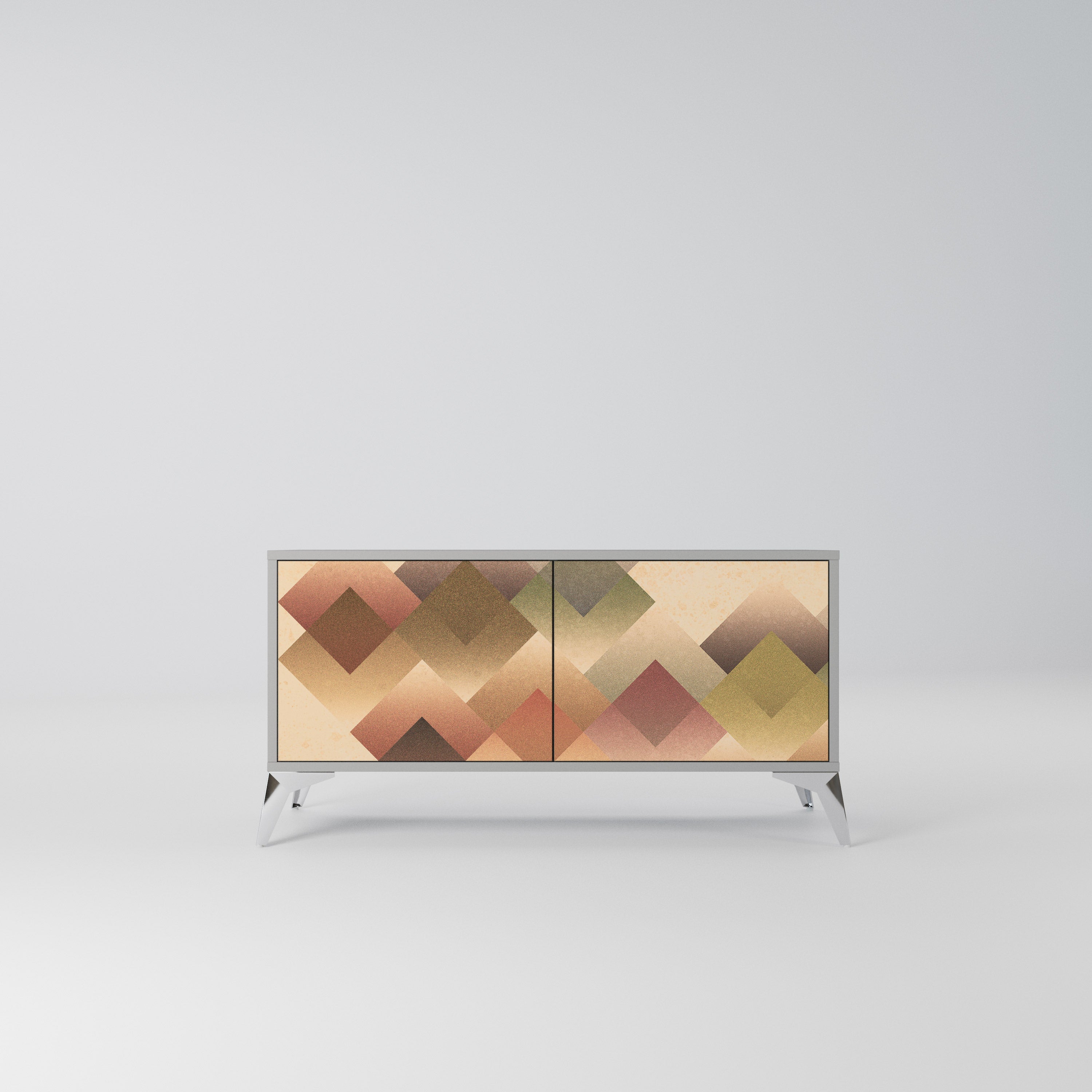 GEOMETRIC FUSION Kompaktowa szafka RTV 2-drzwiowa