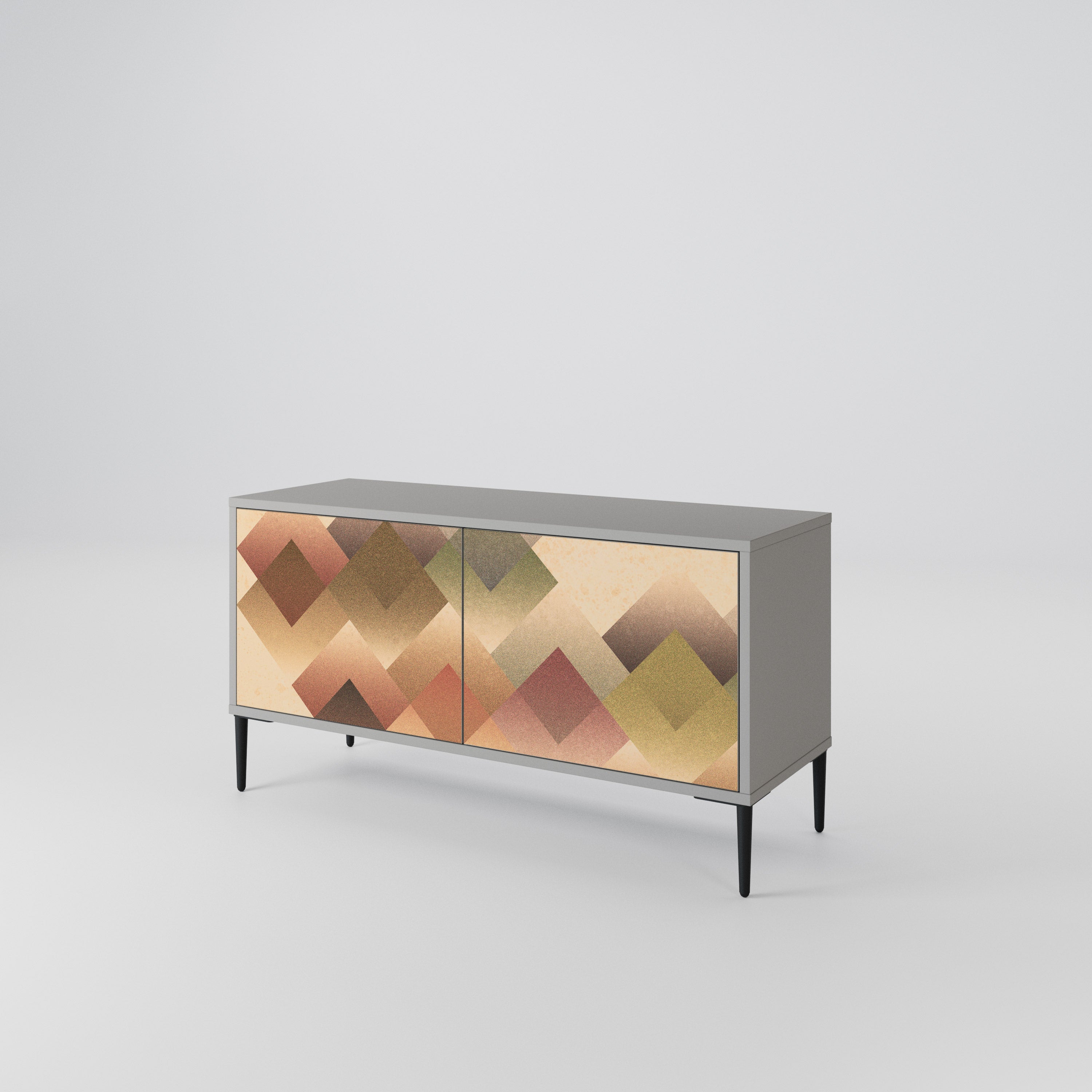 GEOMETRIC FUSION Kompaktowa szafka RTV 2-drzwiowa