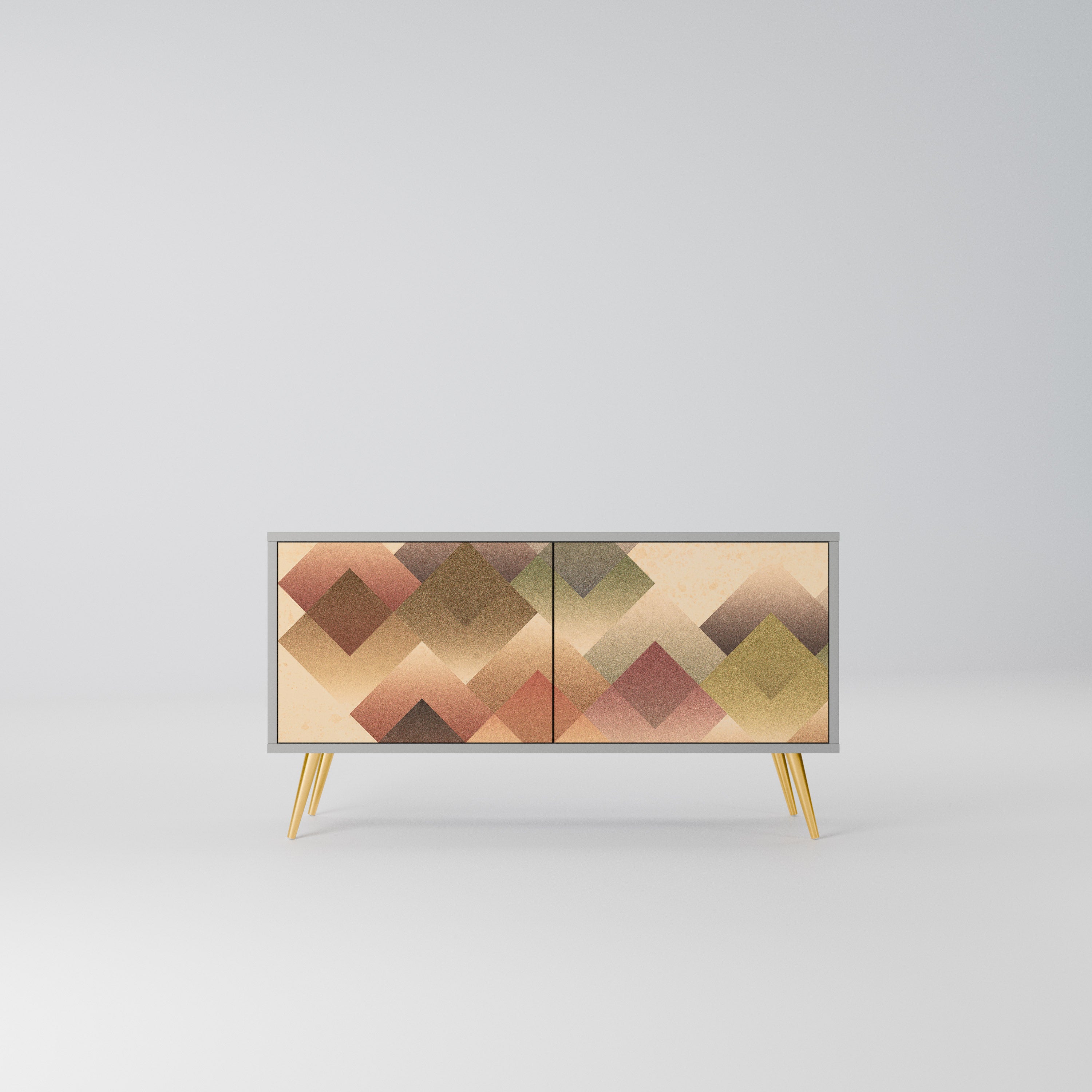 GEOMETRIC FUSION Kompaktowa szafka RTV 2-drzwiowa