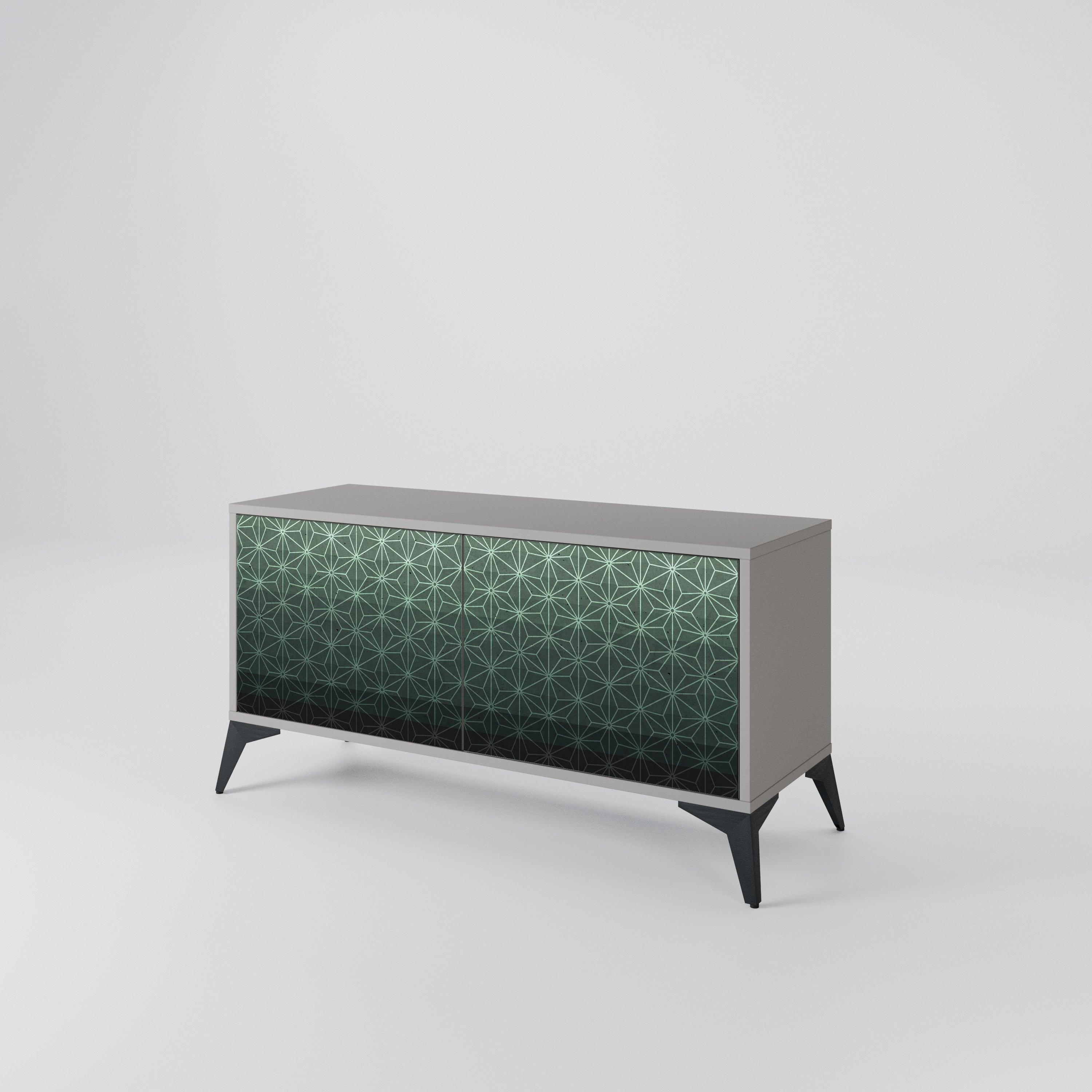 ORNAMENTAL GLIMMER Kompaktowa szafka RTV 2-drzwiowa