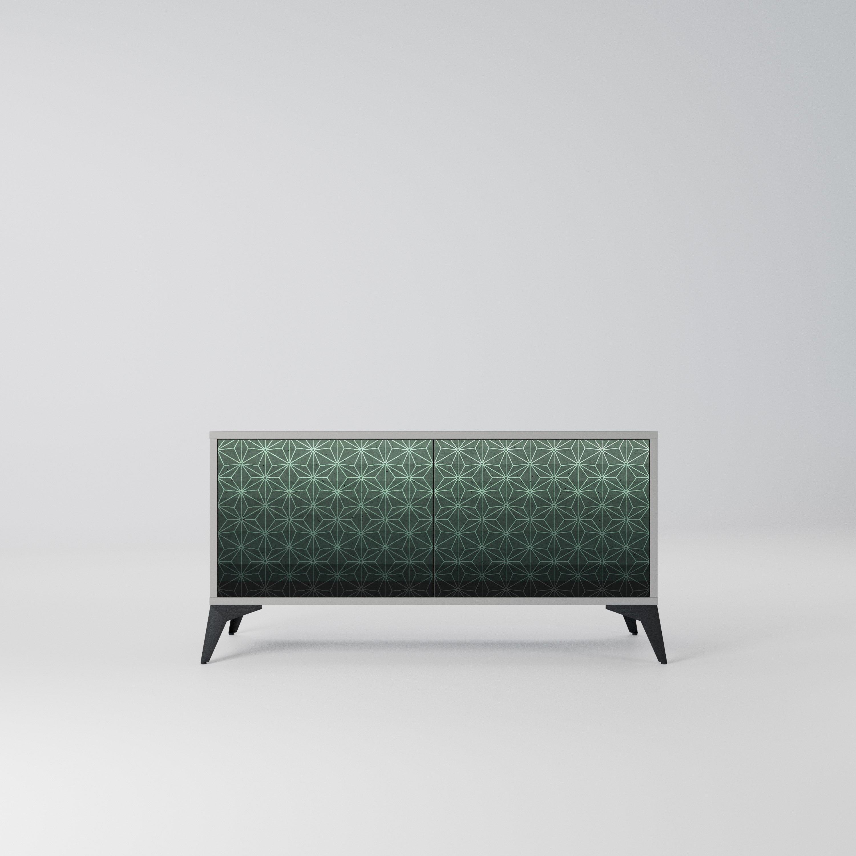 ORNAMENTAL GLIMMER Kompaktowa szafka RTV 2-drzwiowa