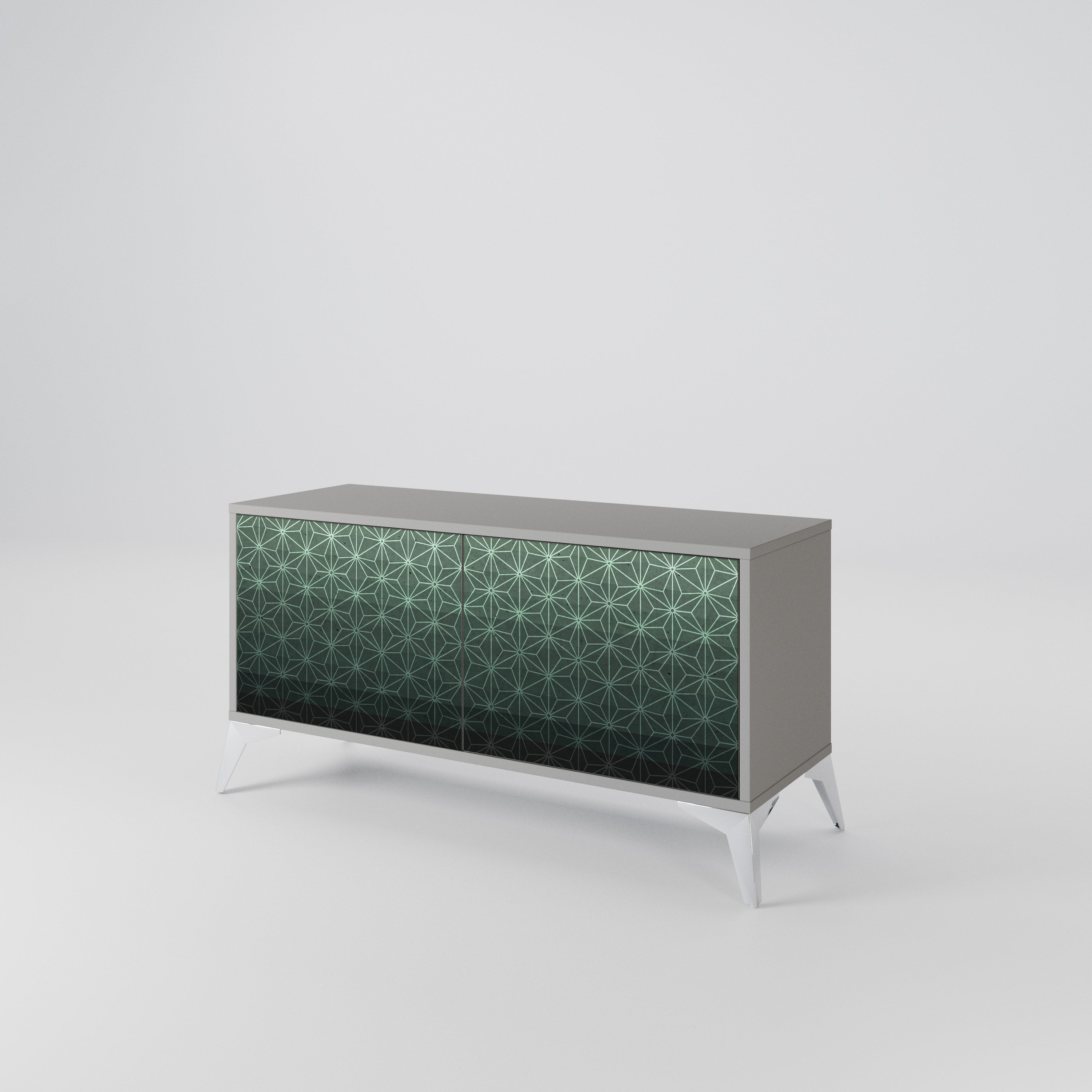 ORNAMENTAL GLIMMER Kompaktowa szafka RTV 2-drzwiowa