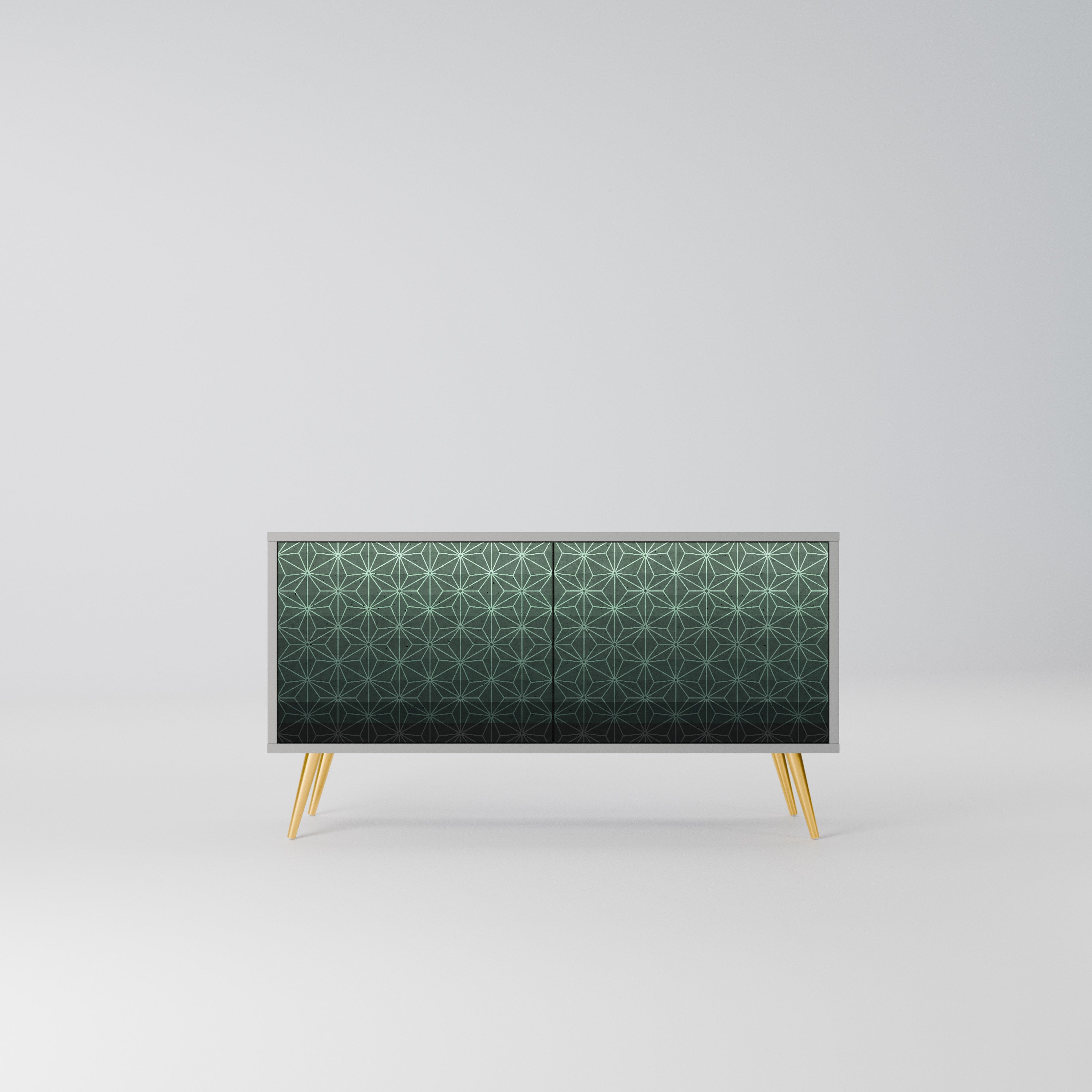 ORNAMENTAL GLIMMER Kompaktowa szafka RTV 2-drzwiowa