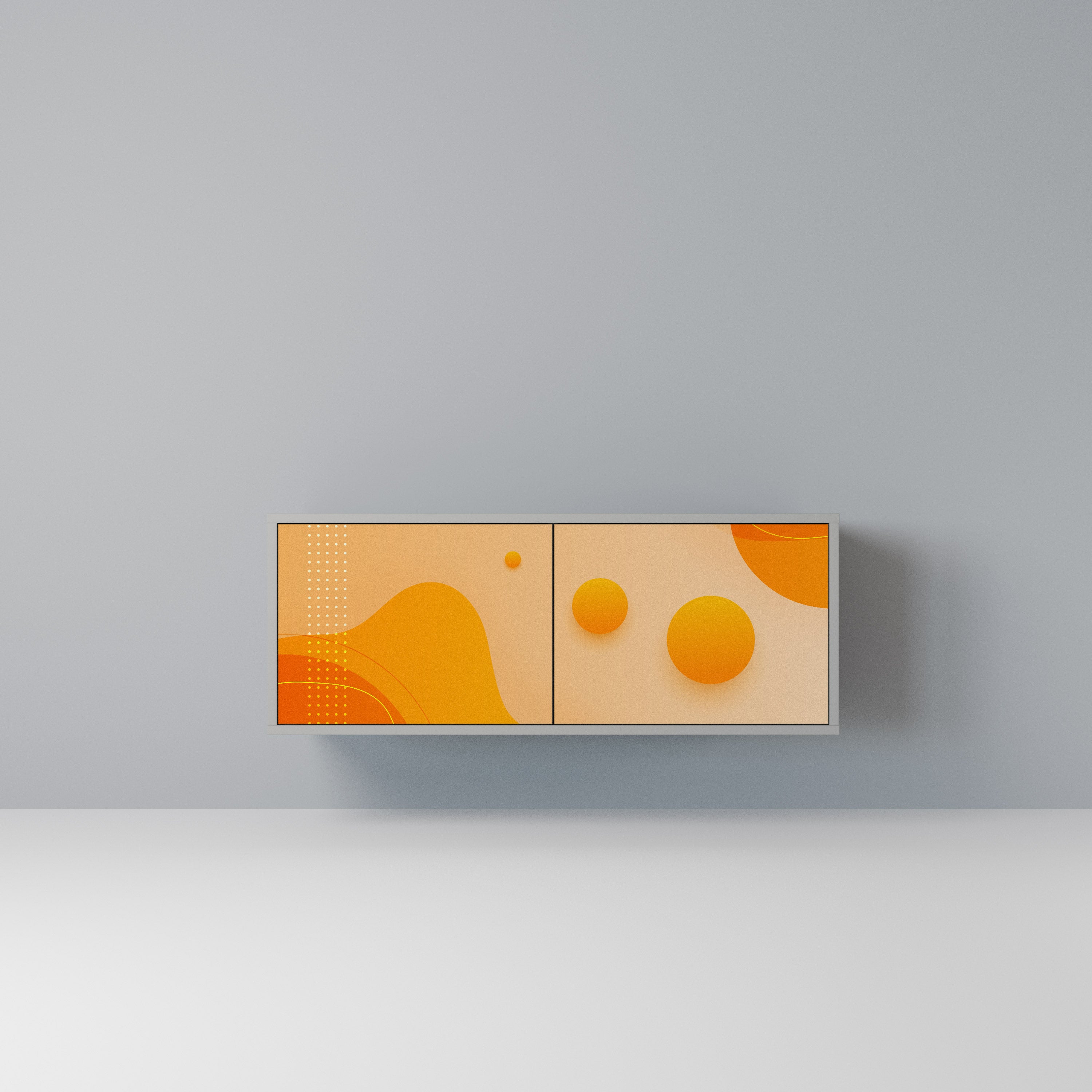 ORANGE ARRANGEMENT Kompaktowa szafka RTV 2-drzwiowa