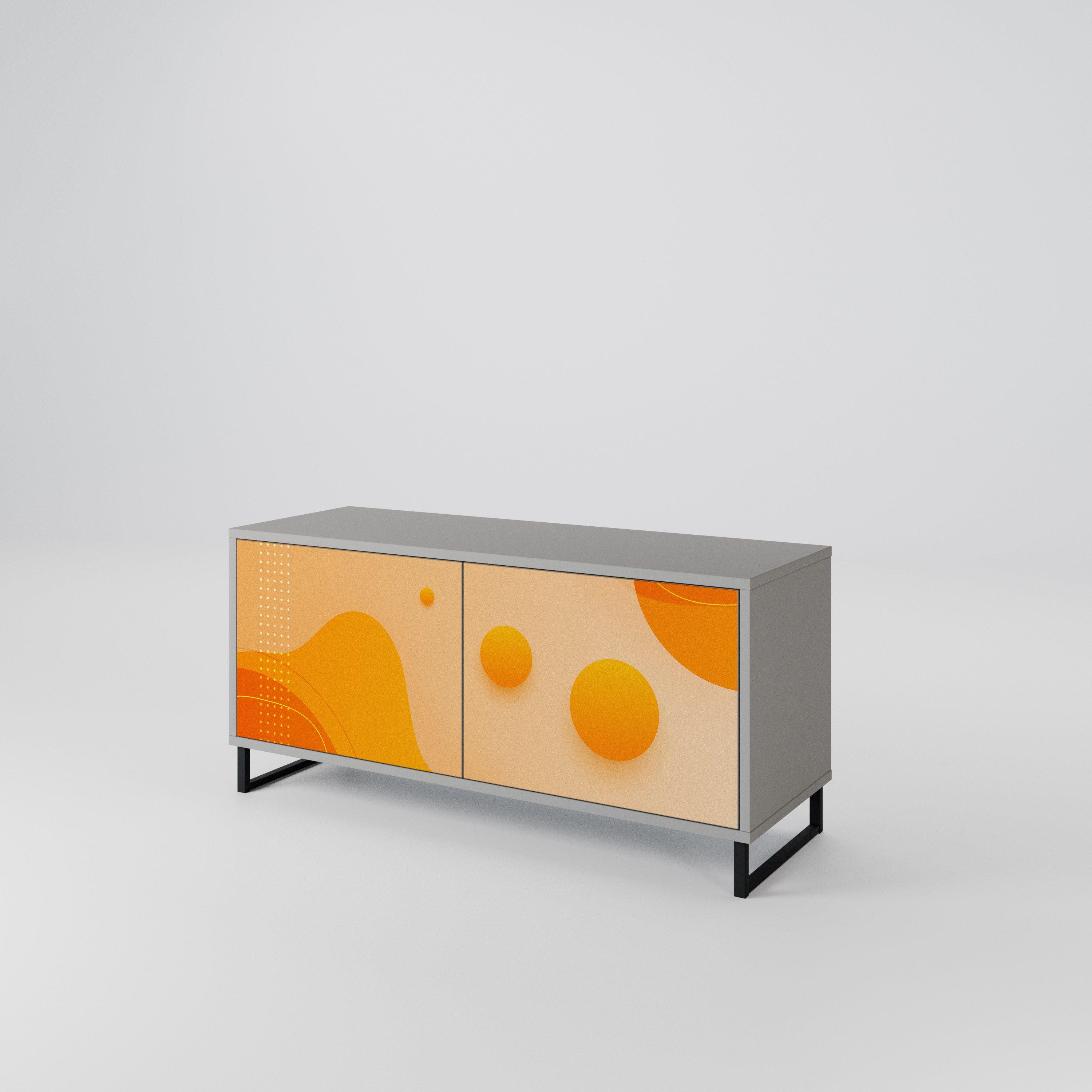 ORANGE ARRANGEMENT Kompaktowa szafka RTV 2-drzwiowa