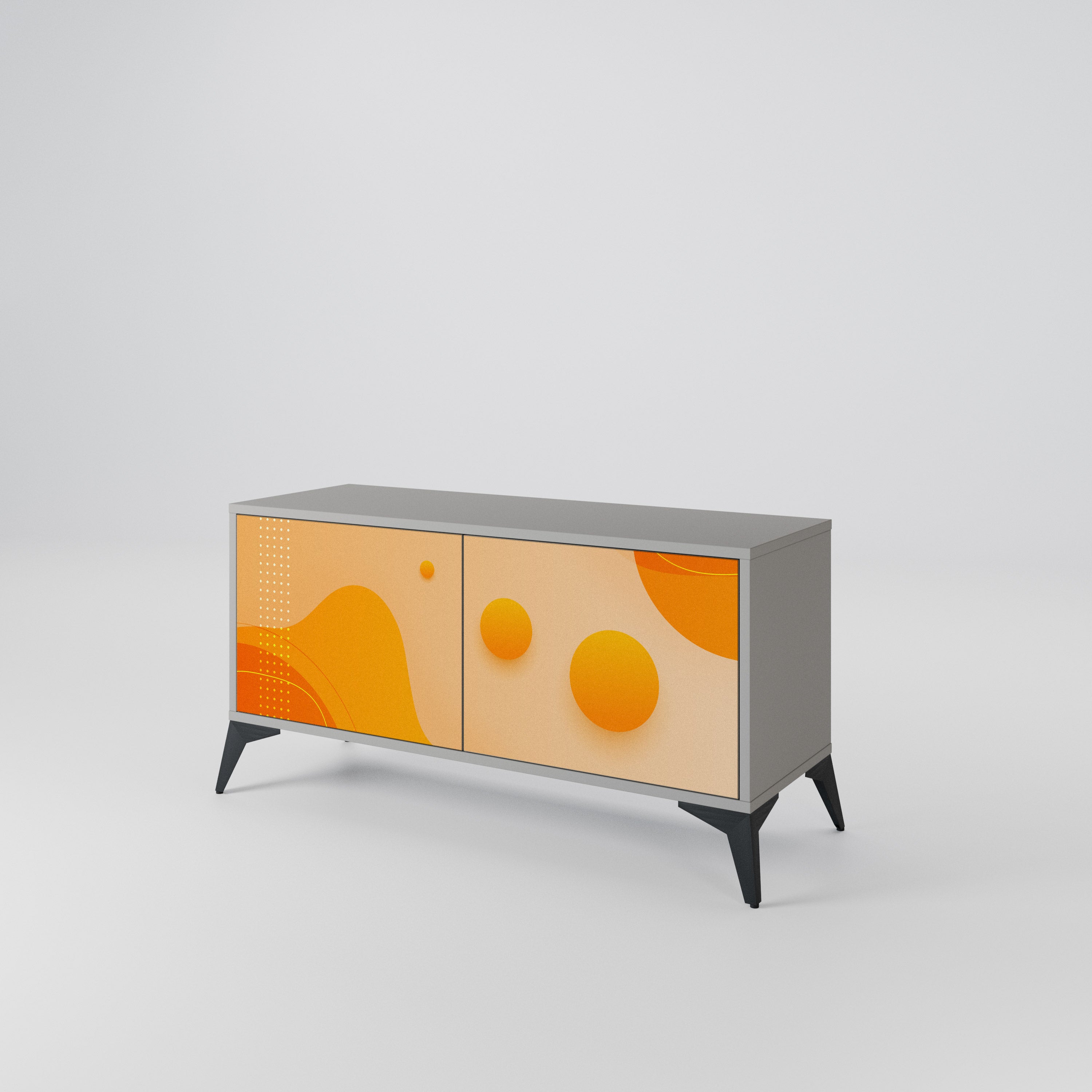 ORANGE ARRANGEMENT Kompaktowa szafka RTV 2-drzwiowa