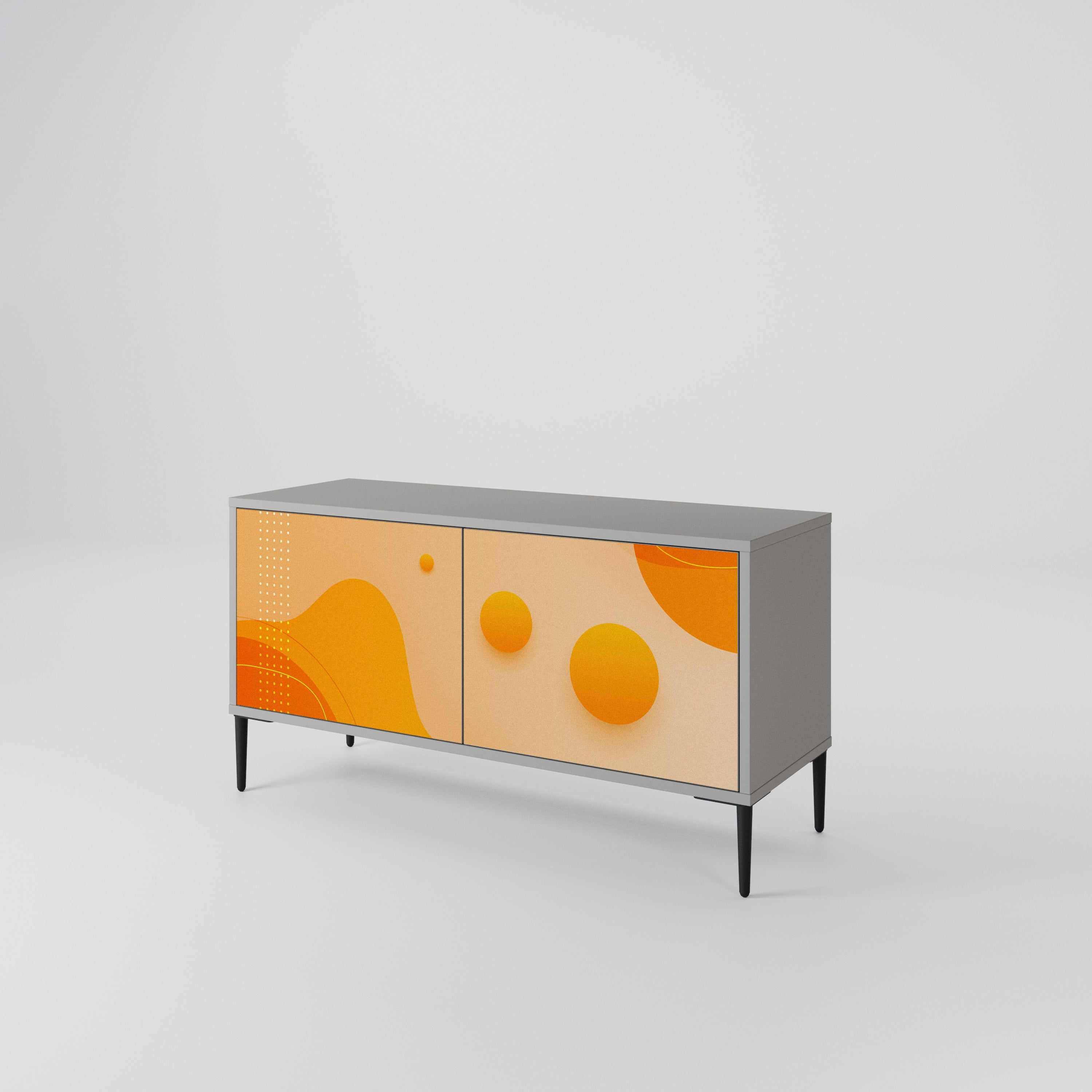 ORANGE ARRANGEMENT Kompaktowa szafka RTV 2-drzwiowa
