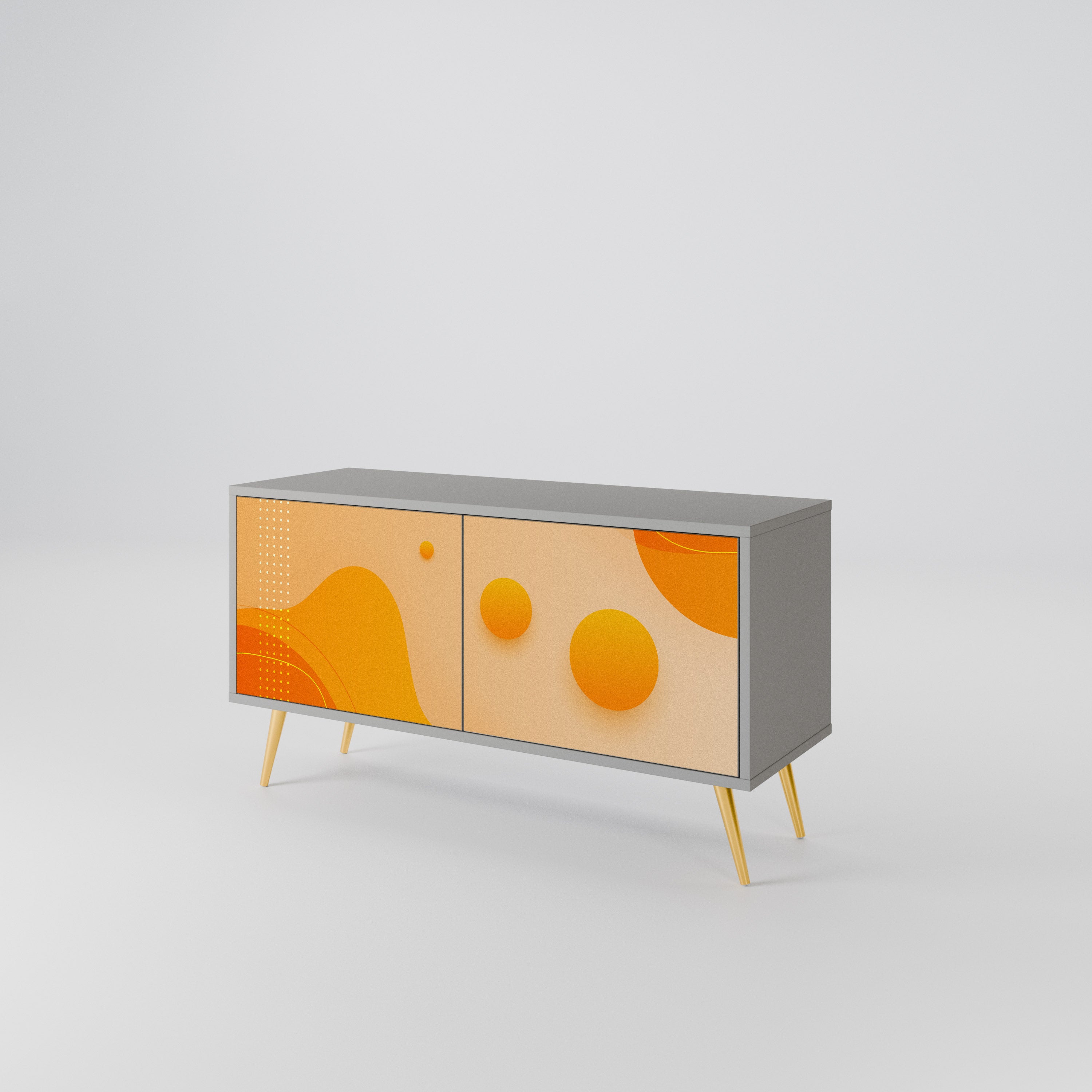 ORANGE ARRANGEMENT Kompaktowa szafka RTV 2-drzwiowa