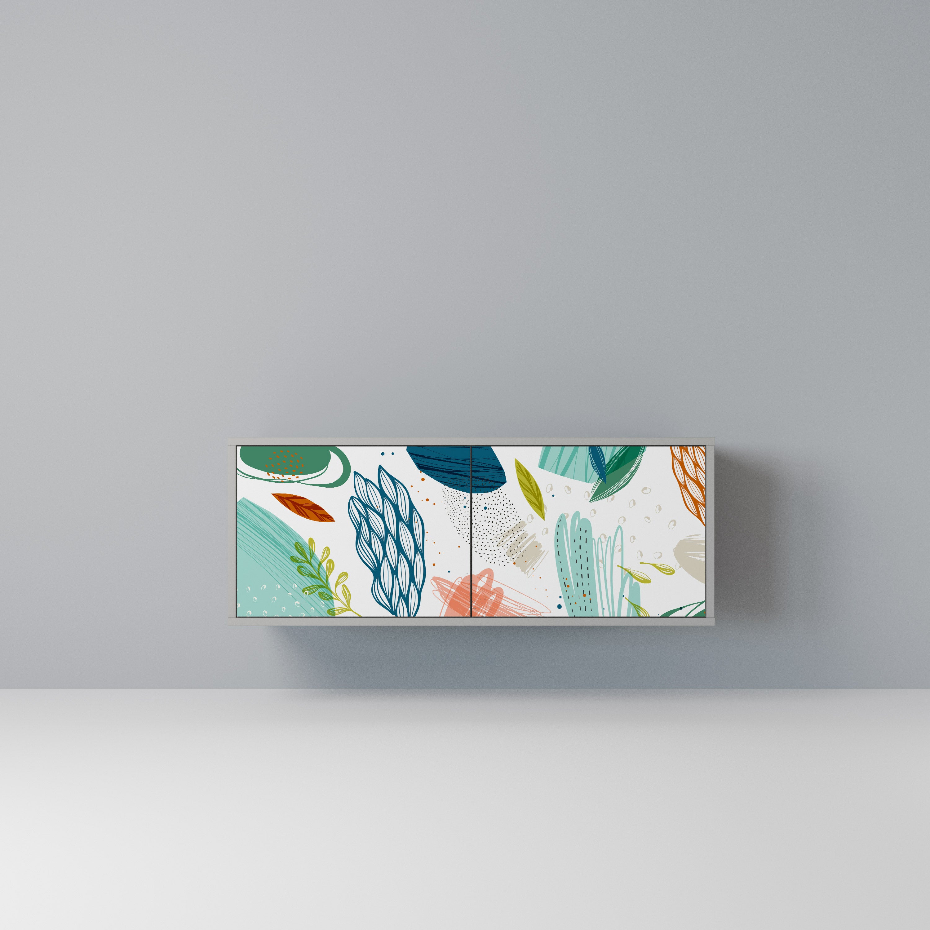 BOTANICAL HURRICANE Kompaktowa szafka RTV 2-drzwiowa