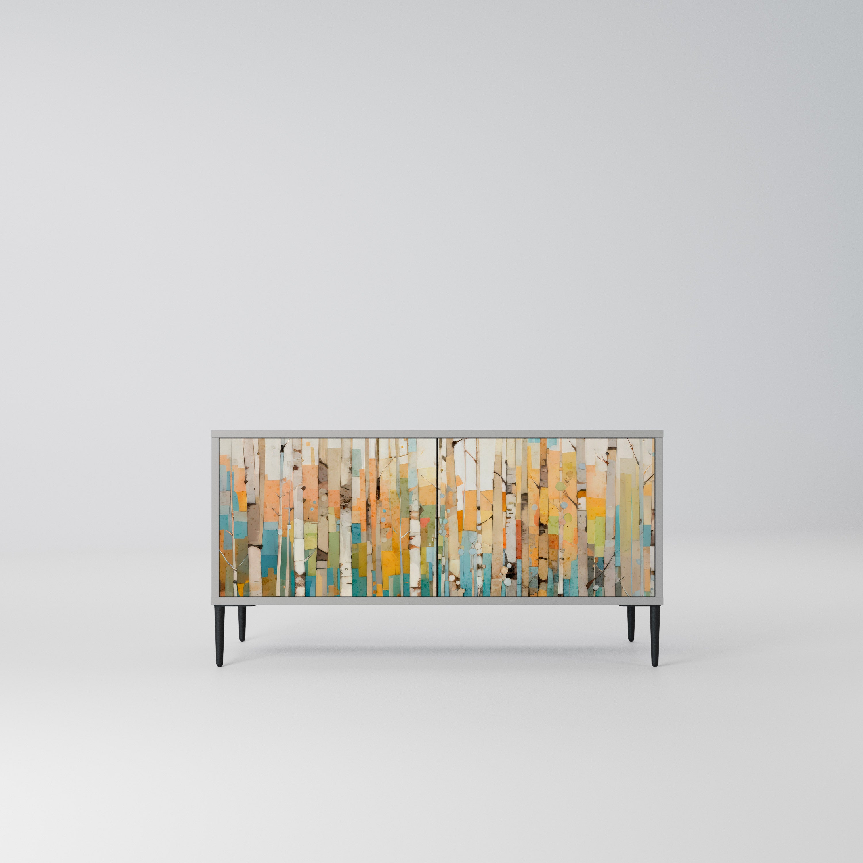 BIRCH KALEIDOSCOPE Kompaktowa szafka RTV 2-drzwiowa