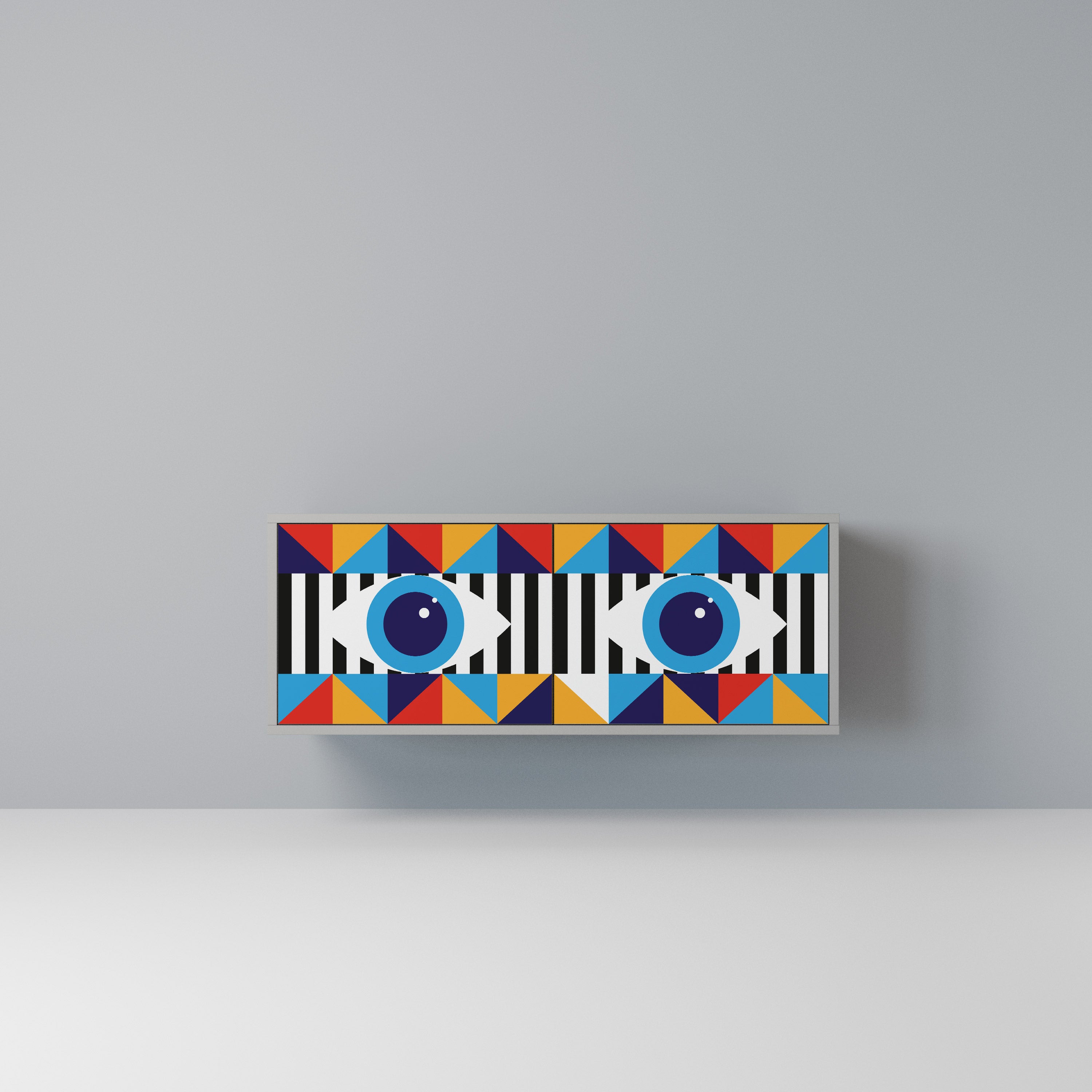 ABSTRACTION AND GEOMETRY Kompaktowa szafka RTV 2-drzwiowa