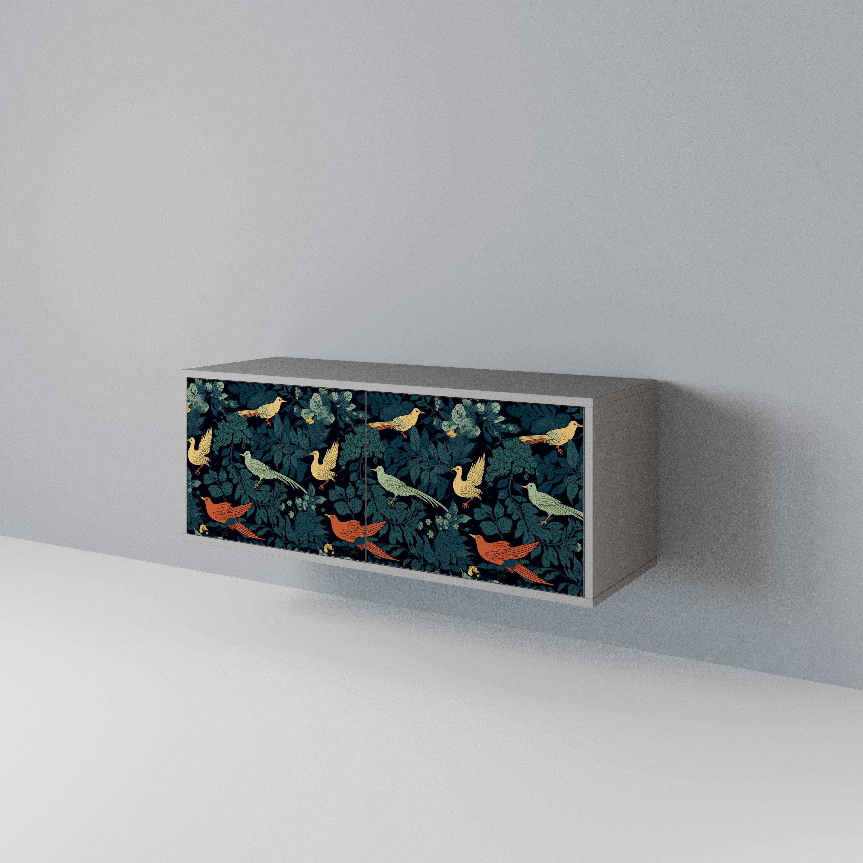 FOWL ORNAMENT Kompaktowa szafka RTV 2-drzwiowa