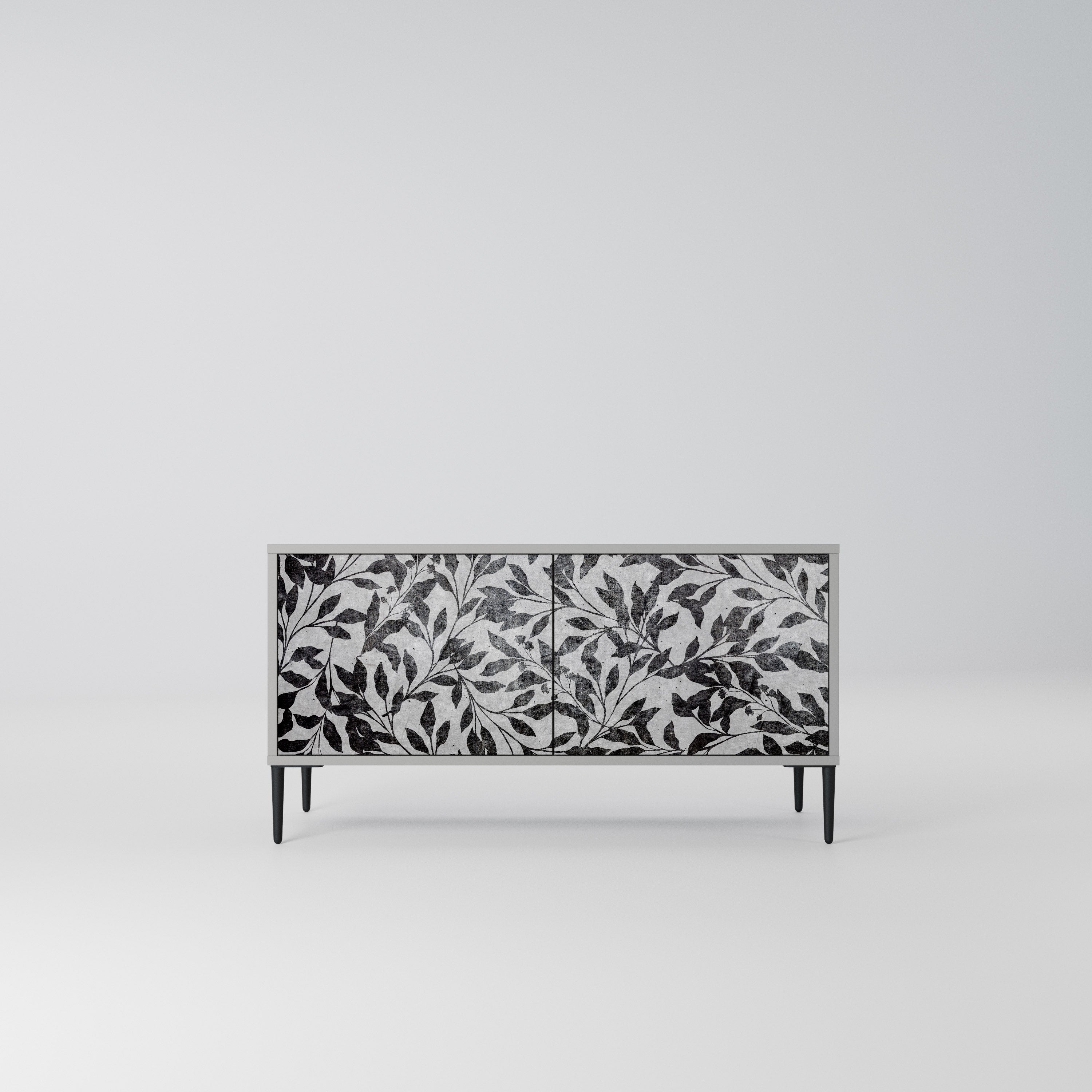 CHARCOAL SPROUT Kompaktowa szafka RTV 2-drzwiowa