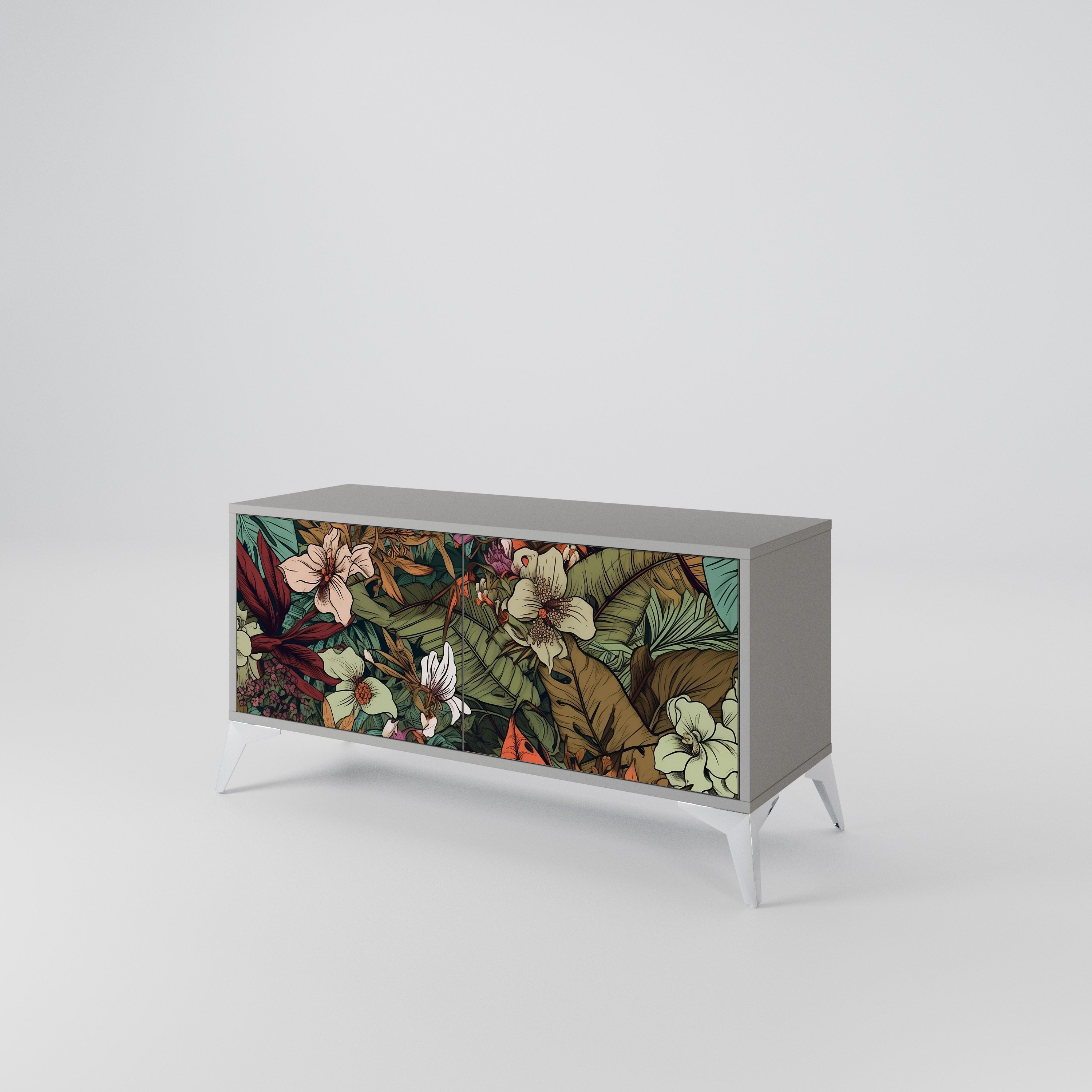 BOTANICAL EMERGENCE Kompaktowa szafka RTV 2-drzwiowa