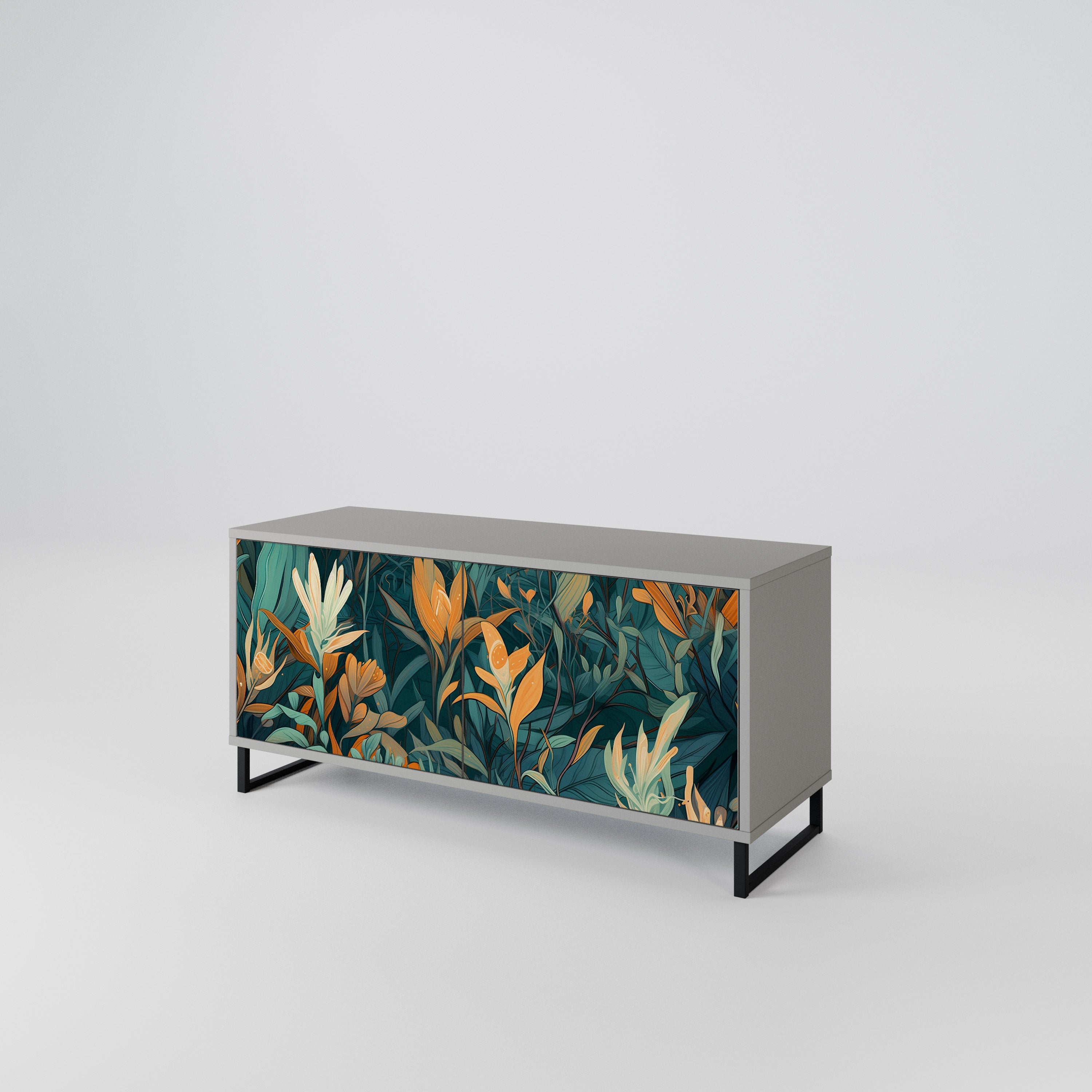 FLORAL SERENITY Kompaktowa szafka RTV 2-drzwiowa