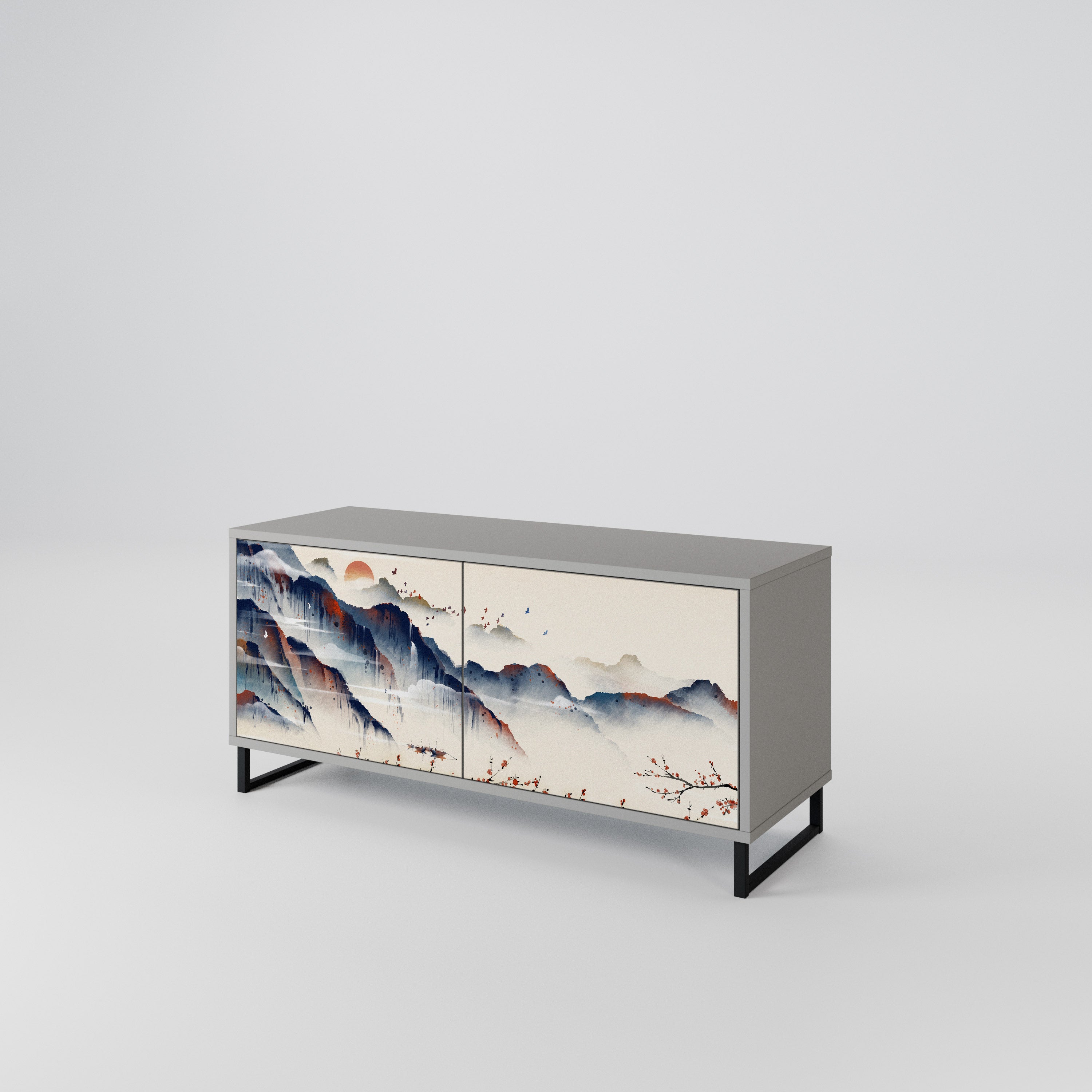 JAPANESE LANDSCAPE Kompaktowa szafka RTV 2-drzwiowa