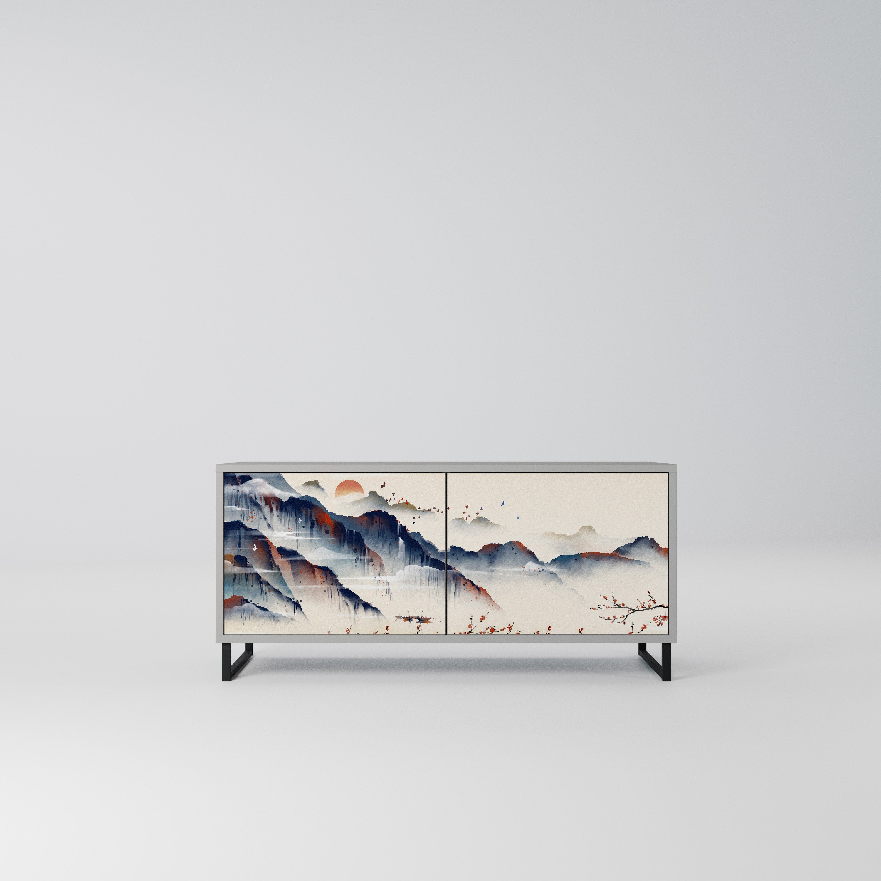 JAPANESE LANDSCAPE Kompaktowa szafka RTV 2-drzwiowa