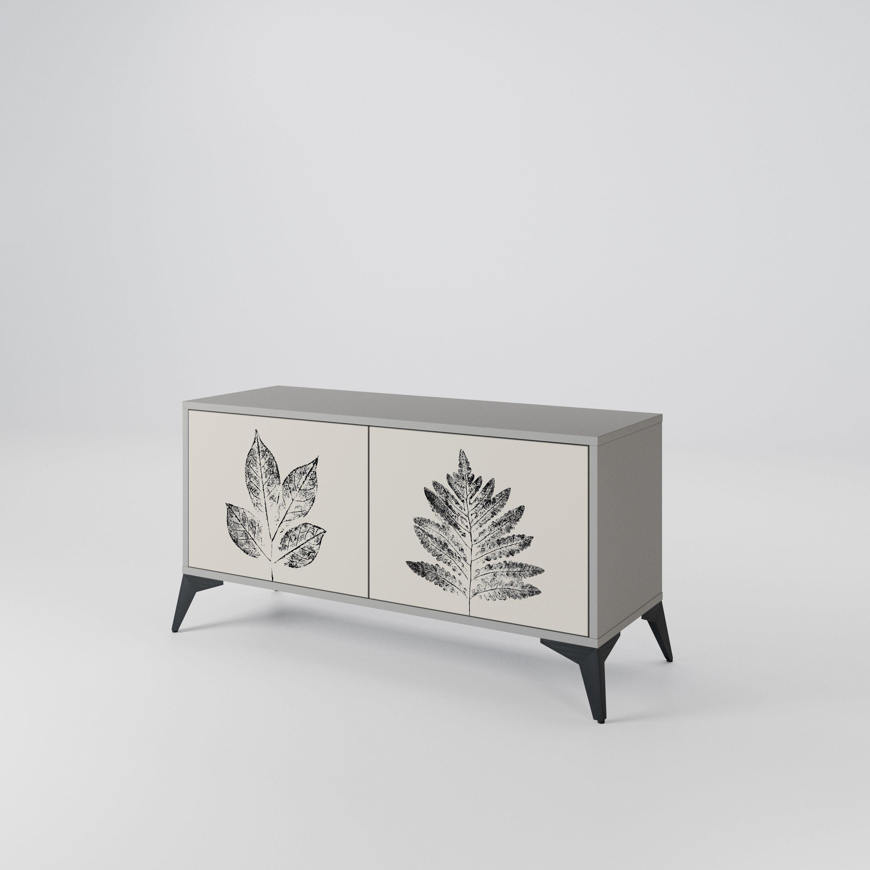 LEAFY STAMPS Kompaktowa szafka RTV 2-drzwiowa