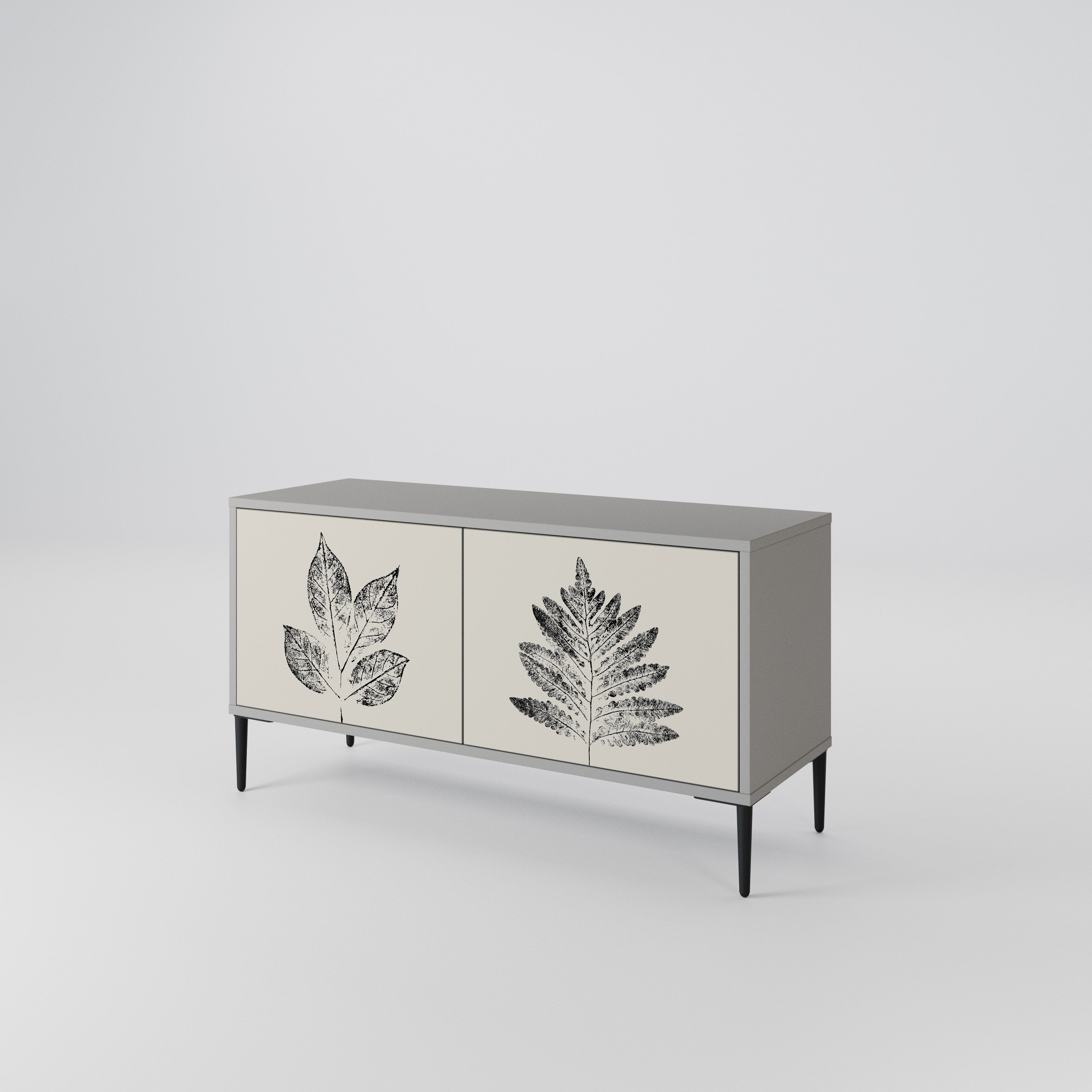 LEAFY STAMPS Kompaktowa szafka RTV 2-drzwiowa