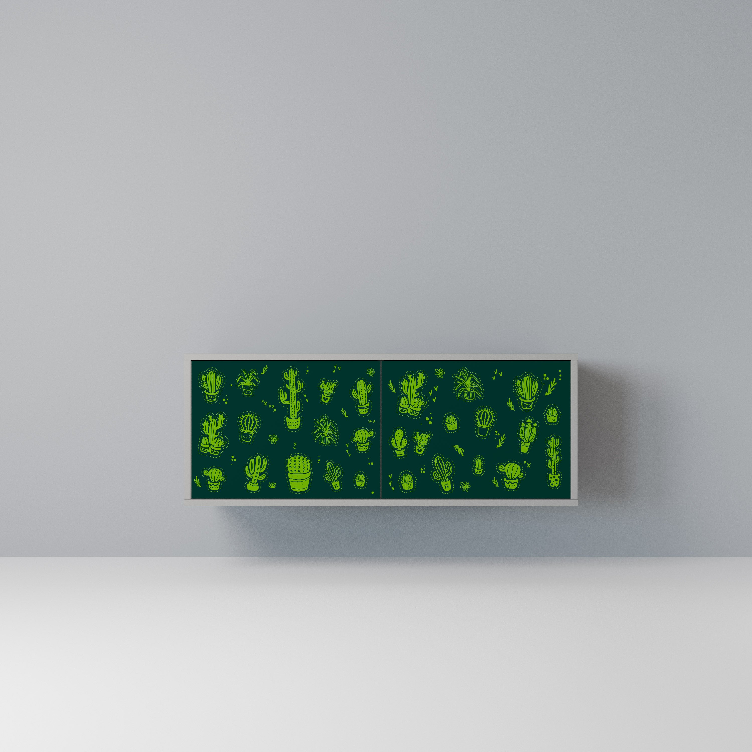 DESERT GREEN Kompaktowa szafka RTV 2-drzwiowa