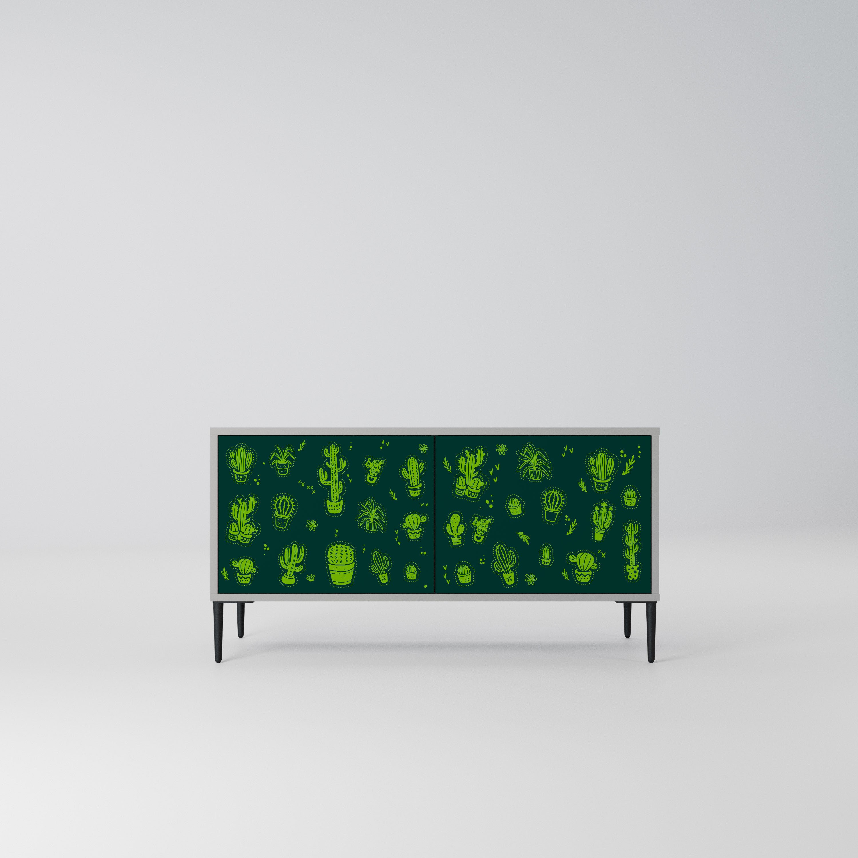 DESERT GREEN Kompaktowa szafka RTV 2-drzwiowa