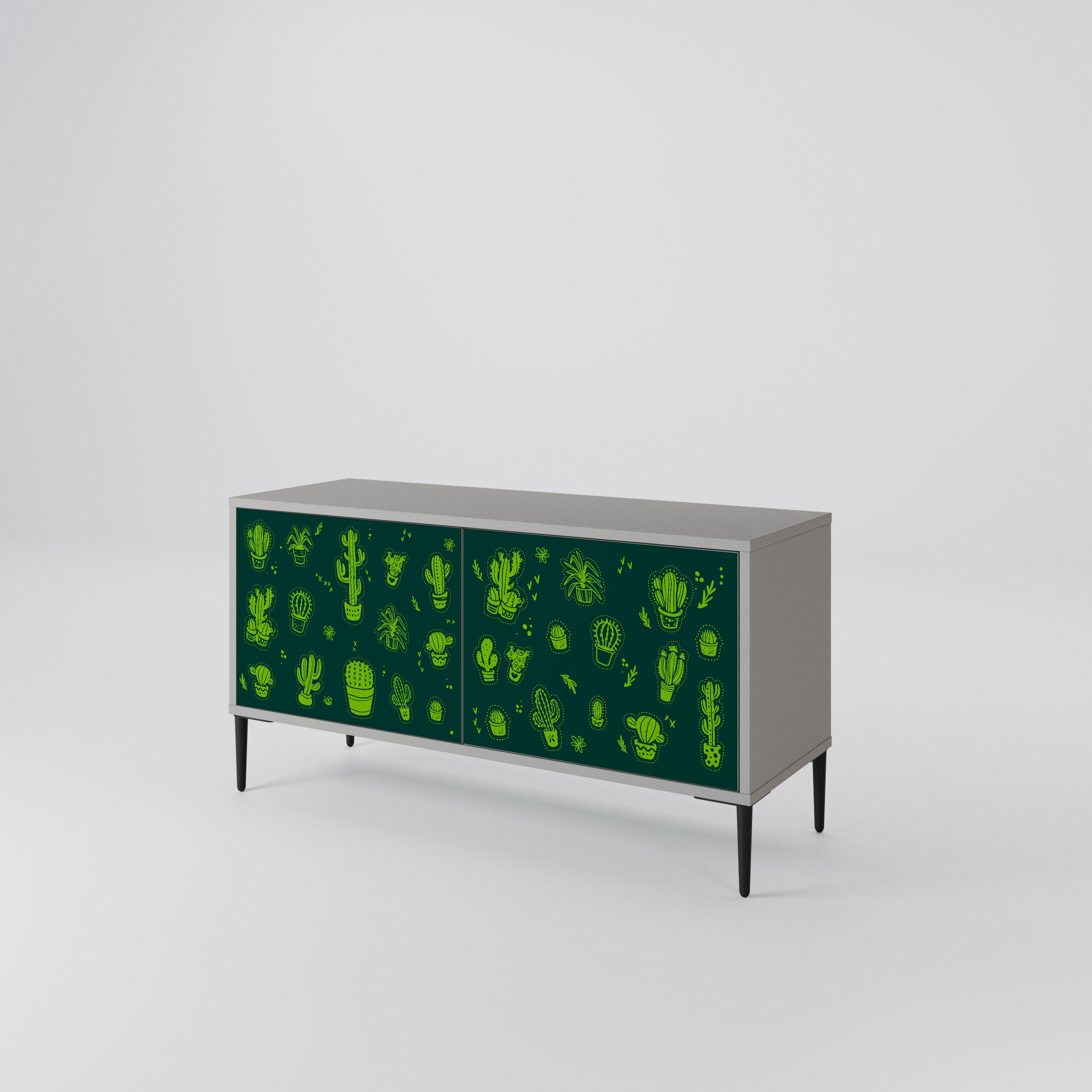DESERT GREEN Kompaktowa szafka RTV 2-drzwiowa