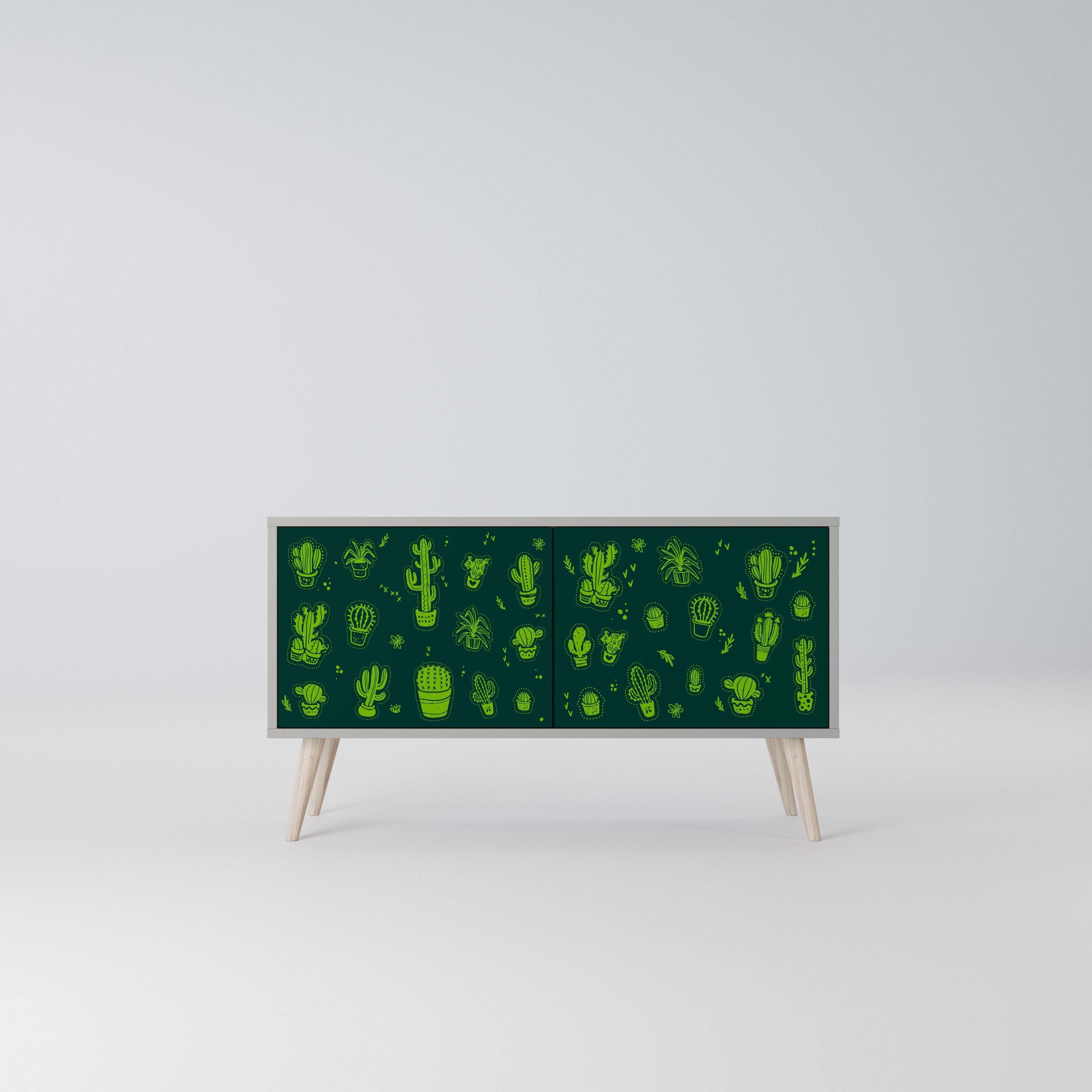 DESERT GREEN Kompaktowa szafka RTV 2-drzwiowa
