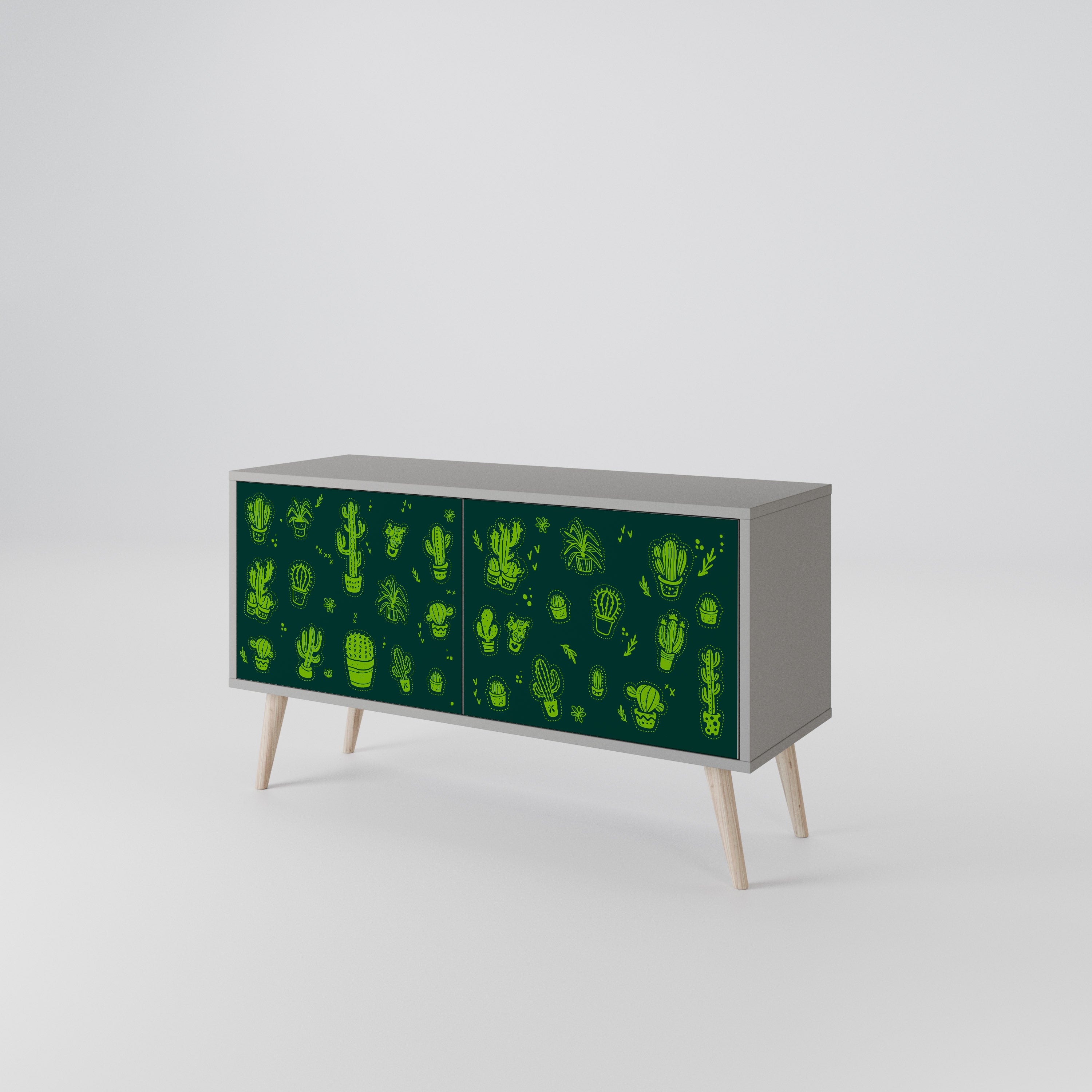 DESERT GREEN Kompaktowa szafka RTV 2-drzwiowa