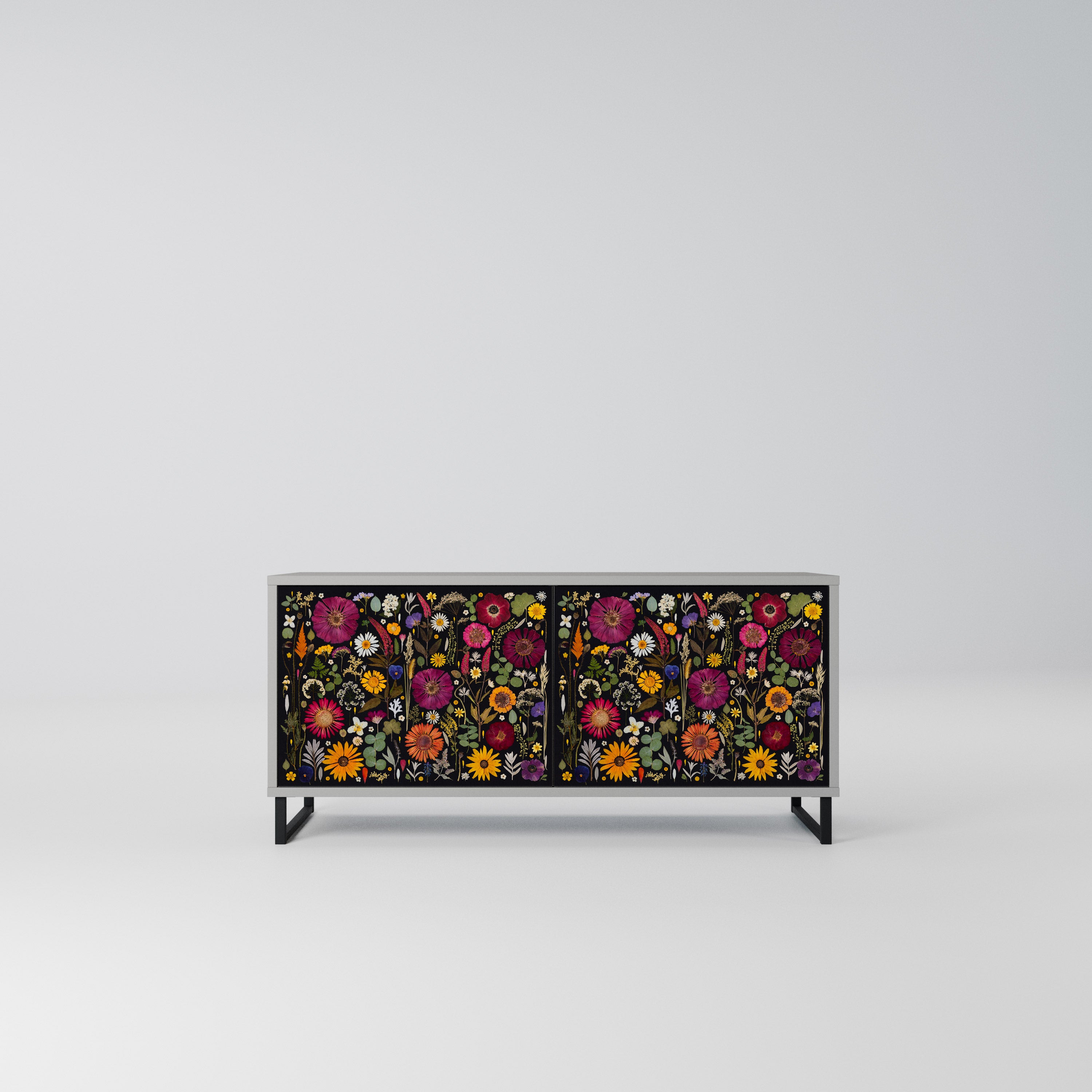 MIDNIGHT GARDEN Kompaktowa szafka RTV 2-drzwiowa