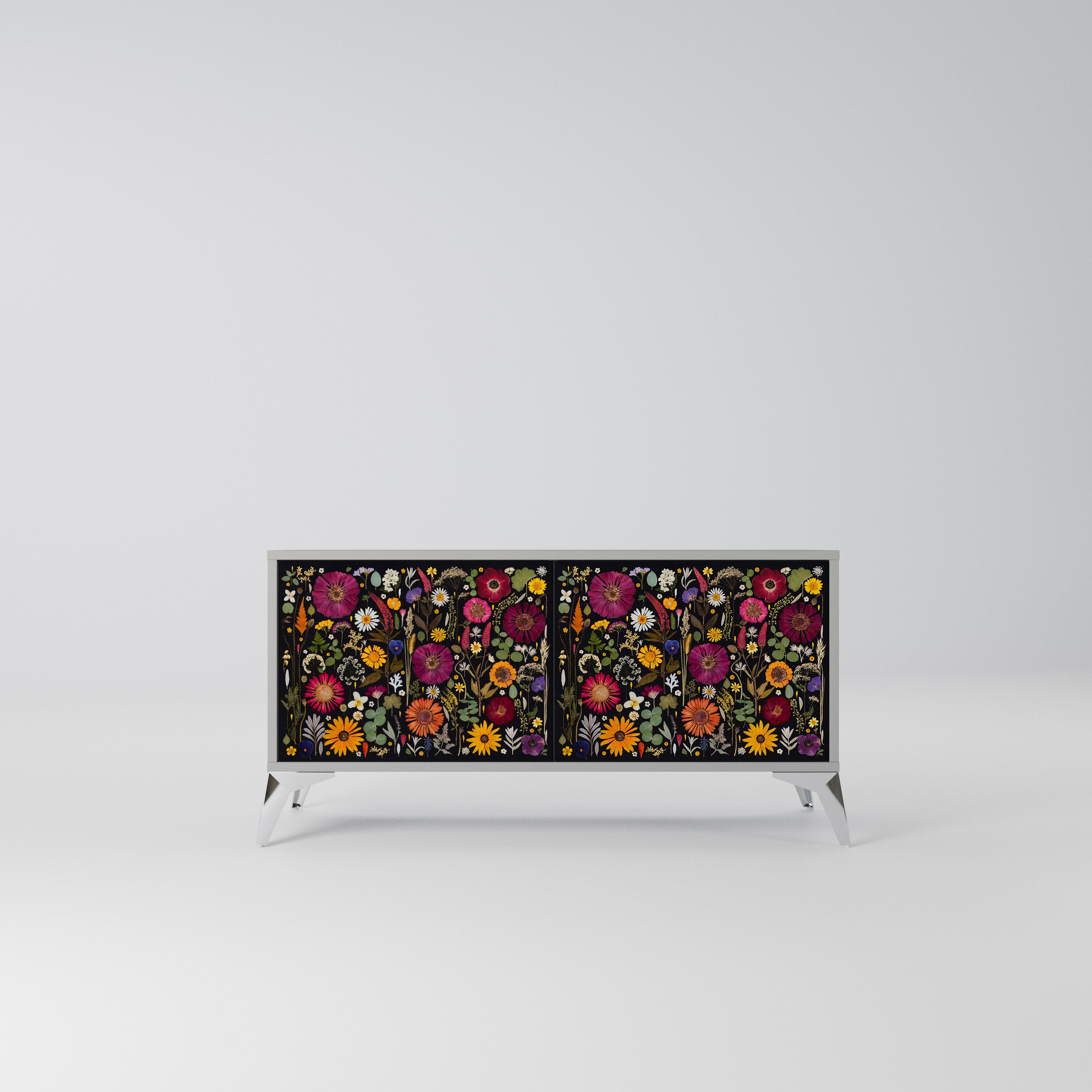 MIDNIGHT GARDEN Kompaktowa szafka RTV 2-drzwiowa