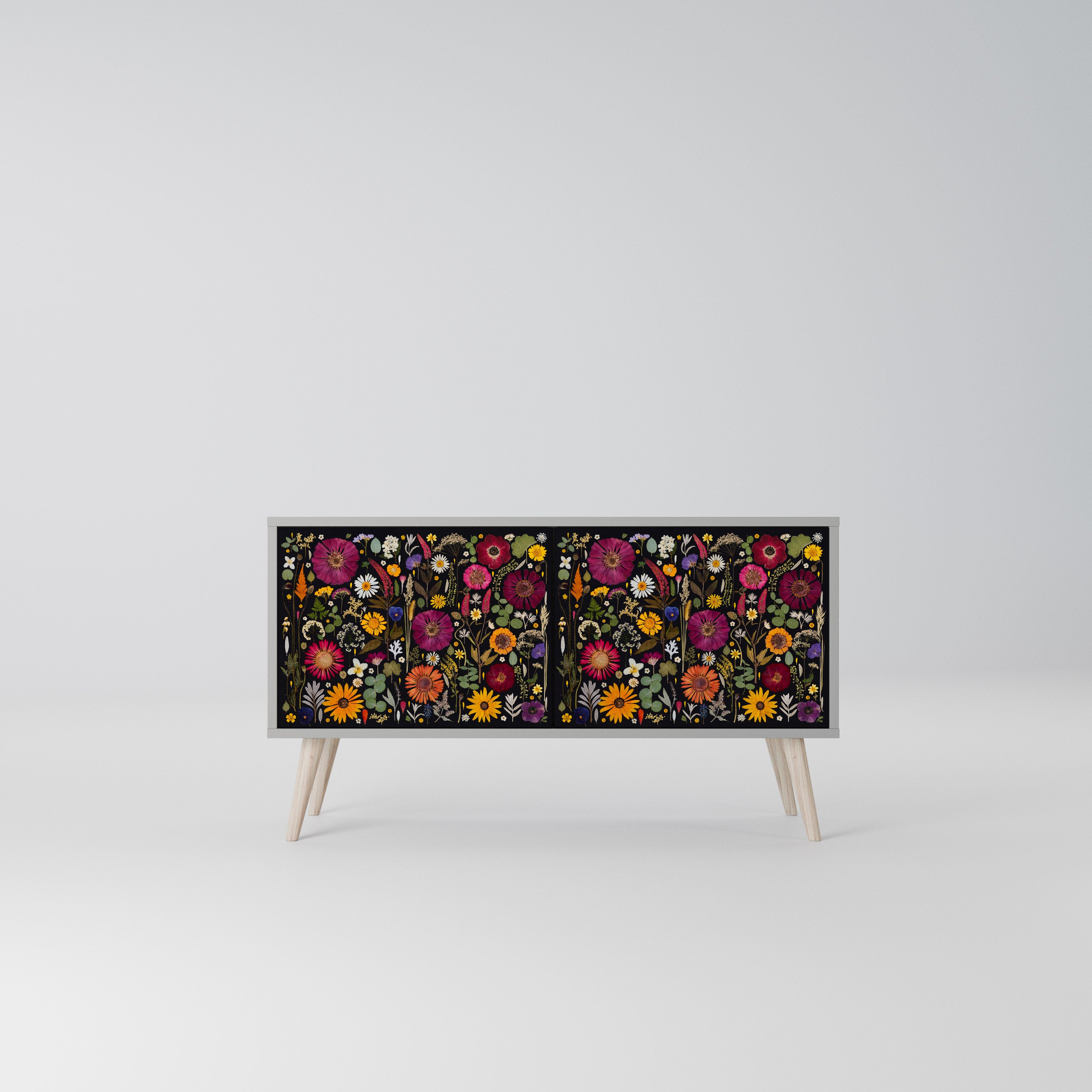 MIDNIGHT GARDEN Kompaktowa szafka RTV 2-drzwiowa