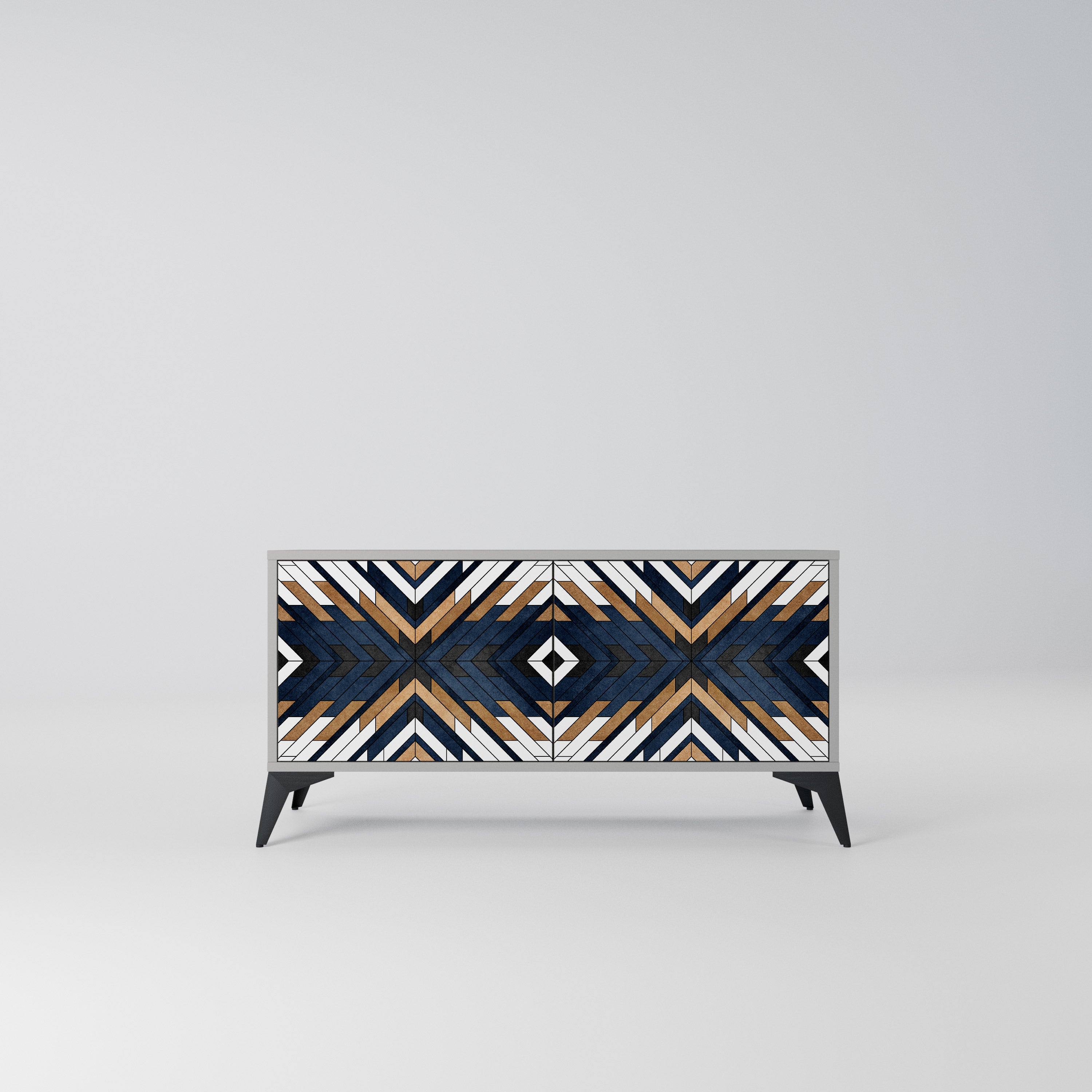 ARTFUL GEOMETRY Kompaktowa szafka RTV 2-drzwiowa