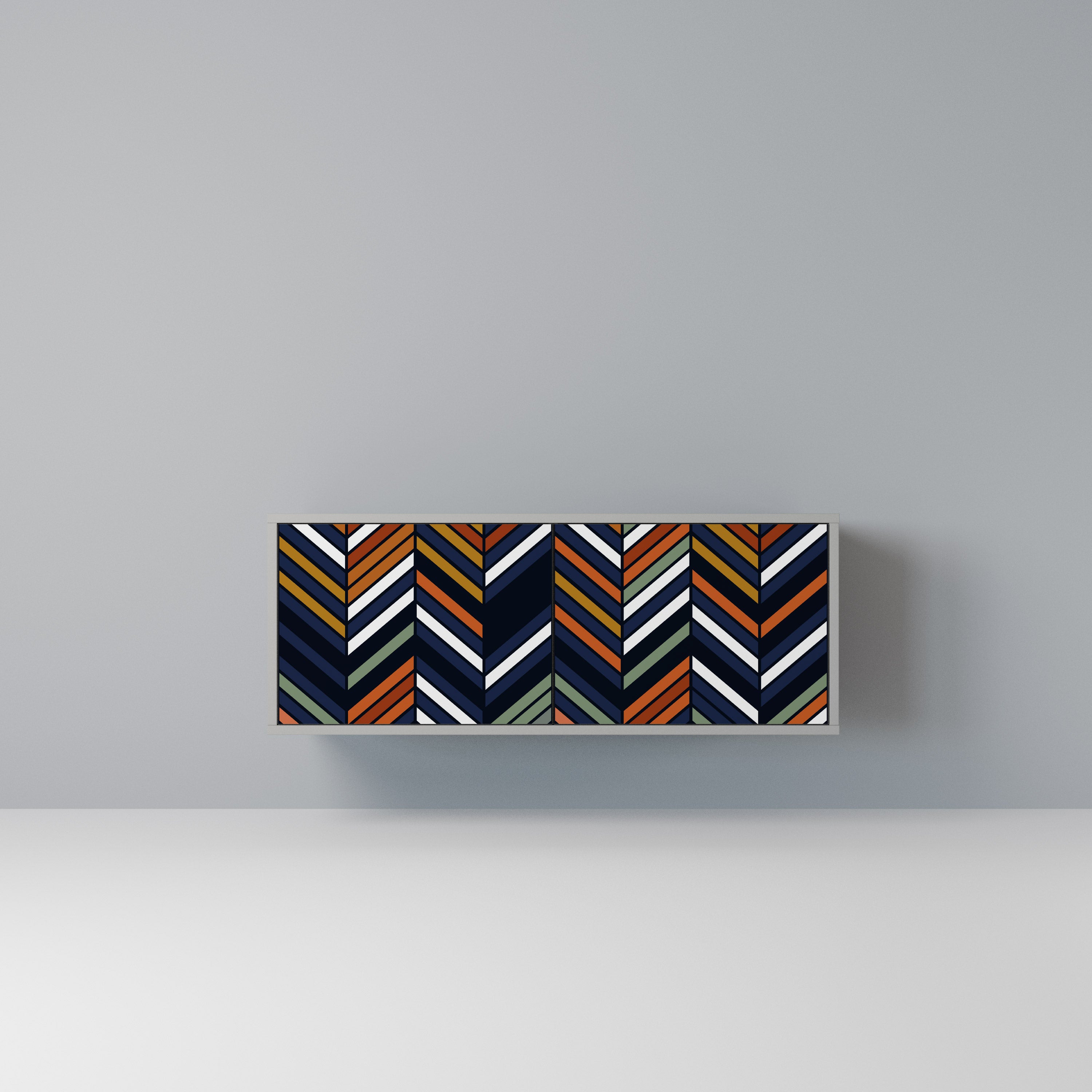 VIBRANT PATCHWORK Kompaktowa szafka RTV 2-drzwiowa