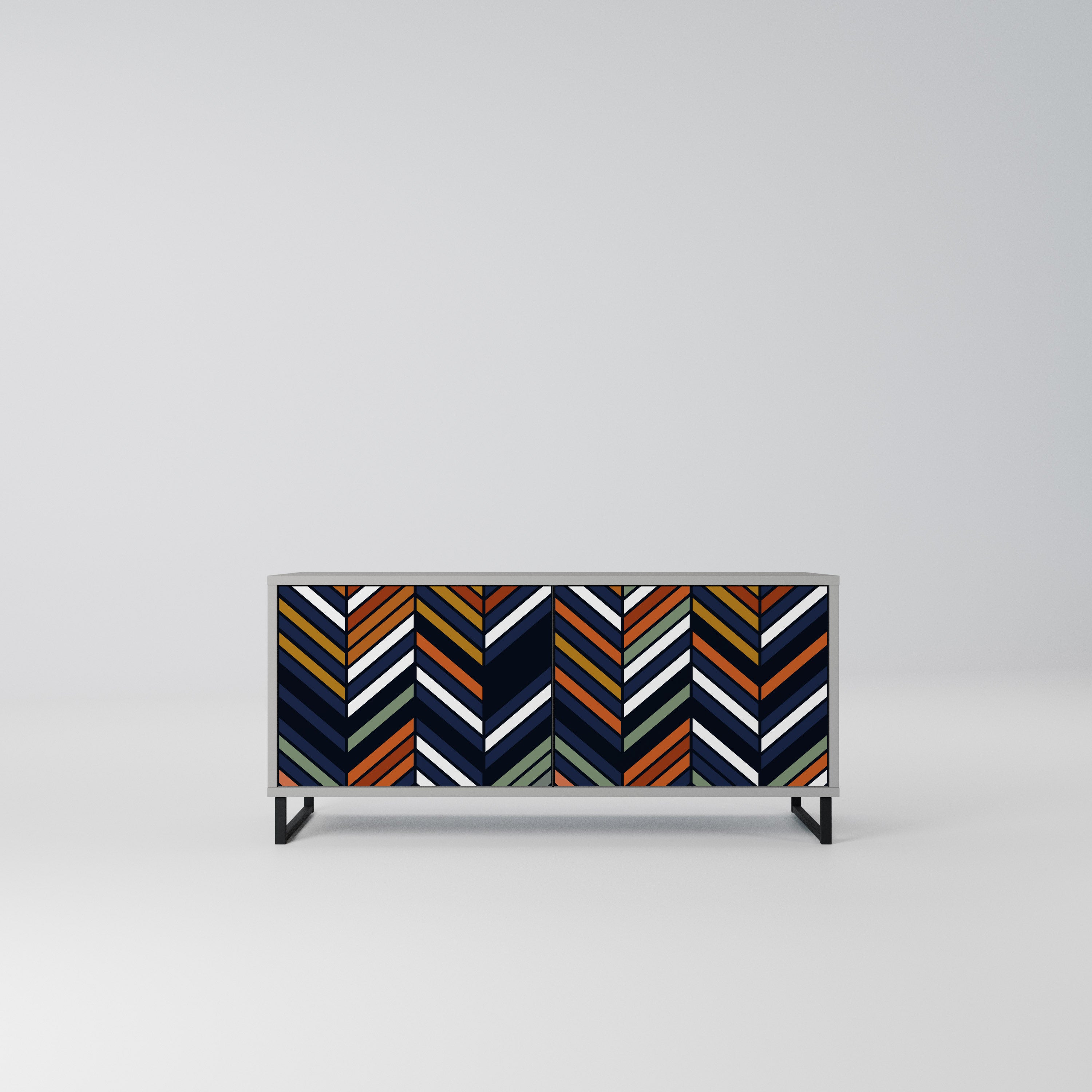 VIBRANT PATCHWORK Kompaktowa szafka RTV 2-drzwiowa