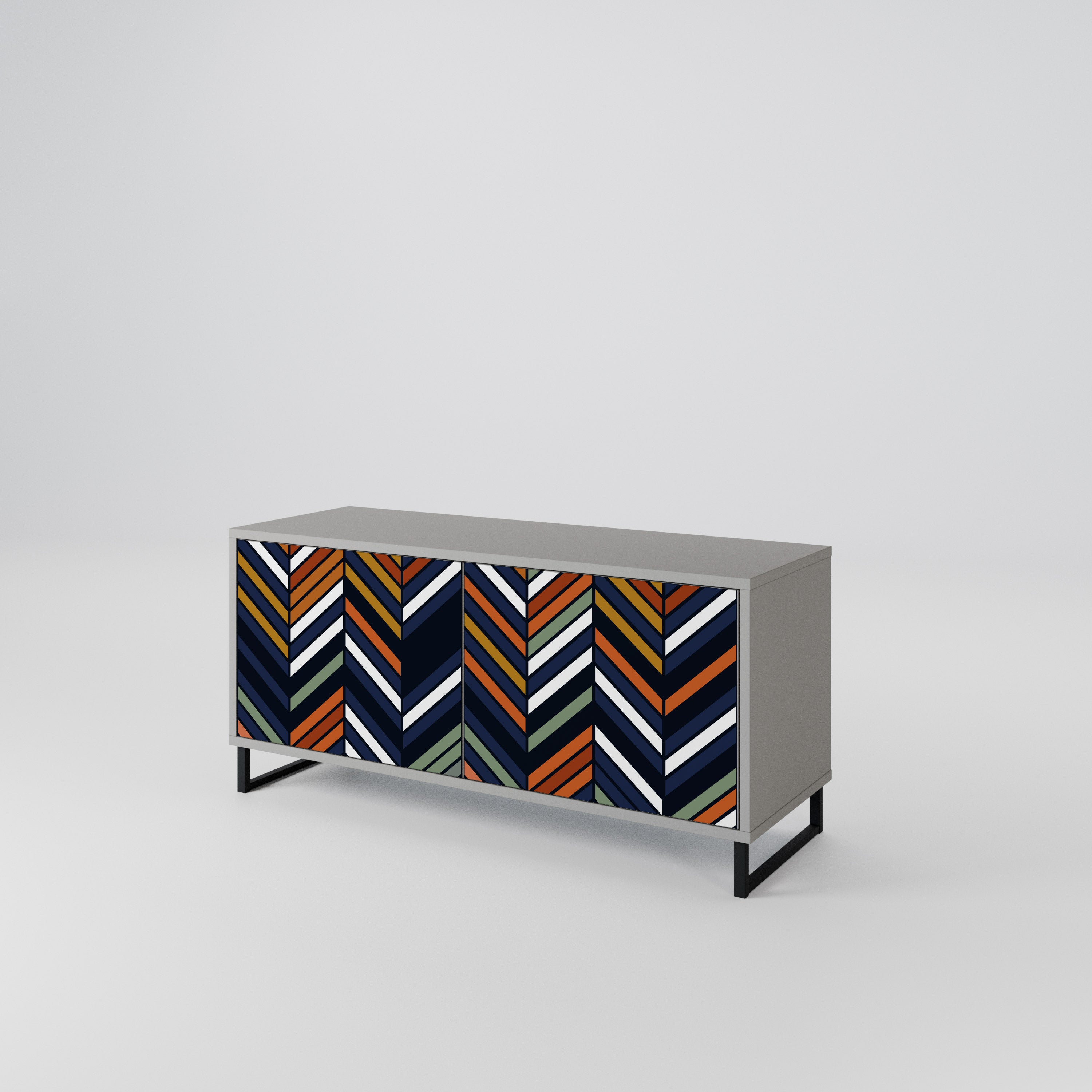 VIBRANT PATCHWORK Kompaktowa szafka RTV 2-drzwiowa