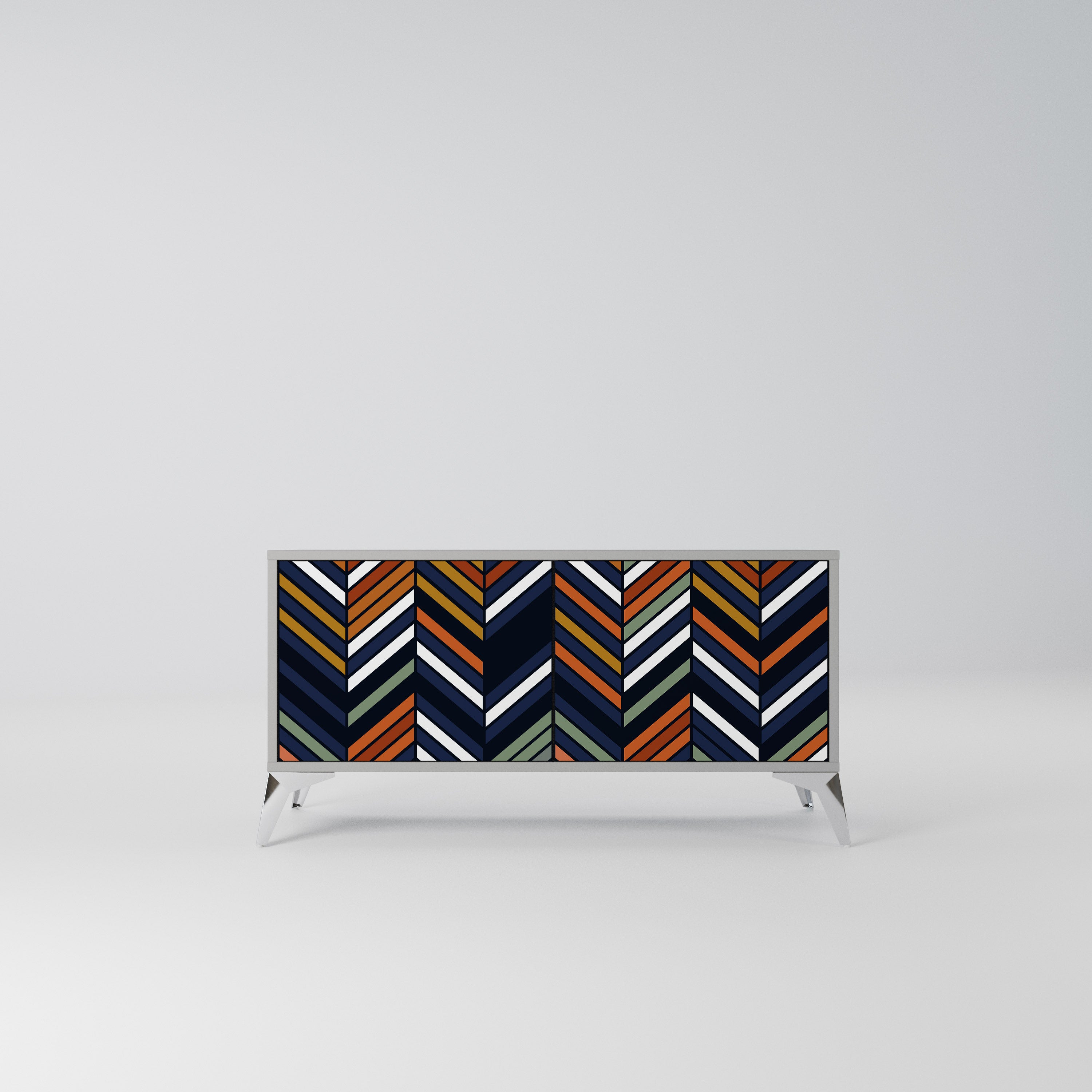 VIBRANT PATCHWORK Kompaktowa szafka RTV 2-drzwiowa