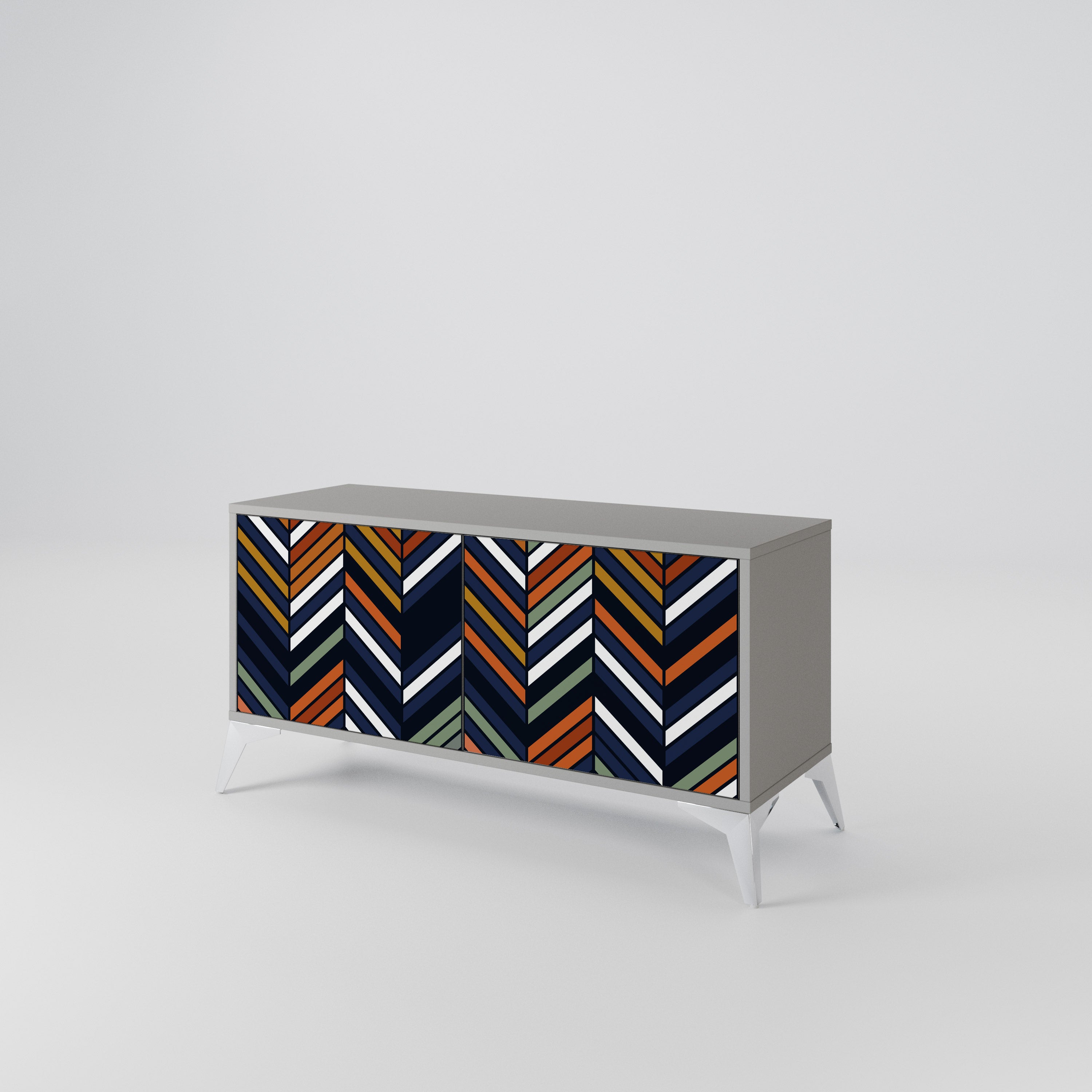 VIBRANT PATCHWORK Kompaktowa szafka RTV 2-drzwiowa