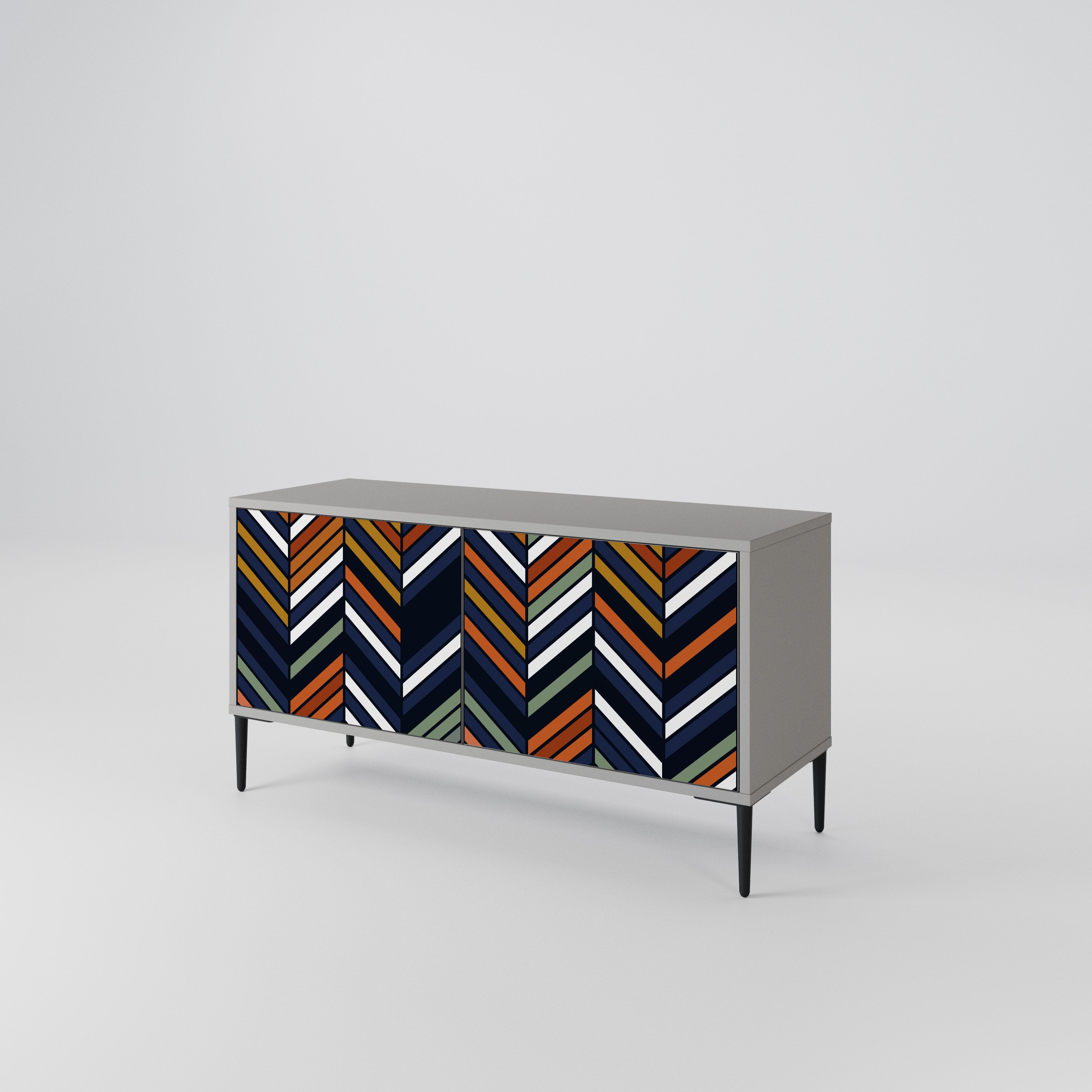 VIBRANT PATCHWORK Kompaktowa szafka RTV 2-drzwiowa