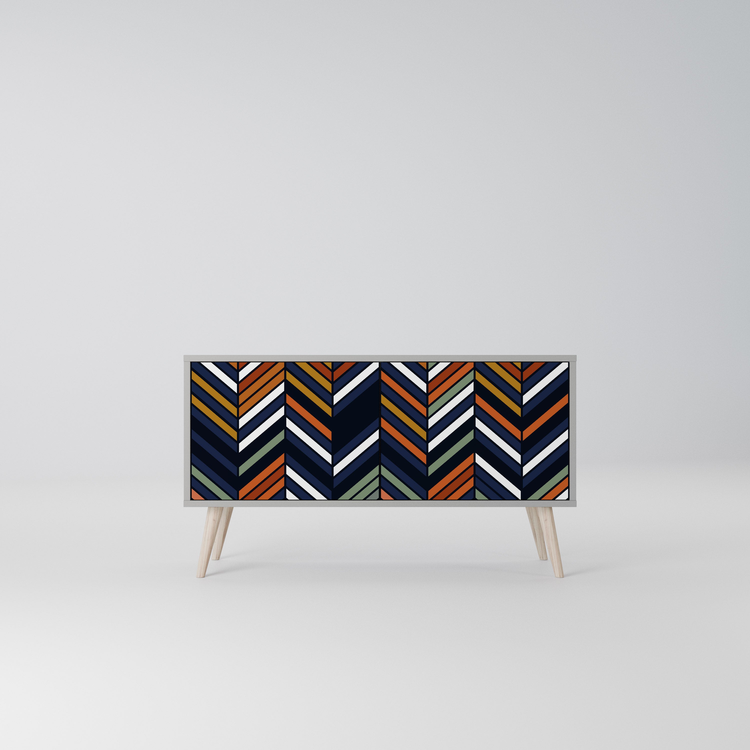 VIBRANT PATCHWORK Kompaktowa szafka RTV 2-drzwiowa